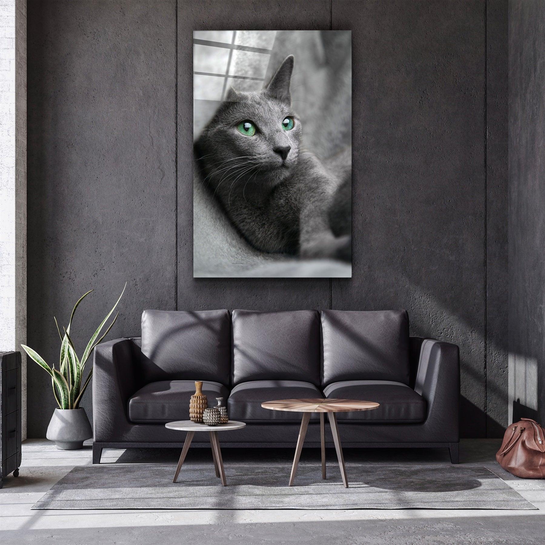 ・"Cat 2"・Glass Wall Art