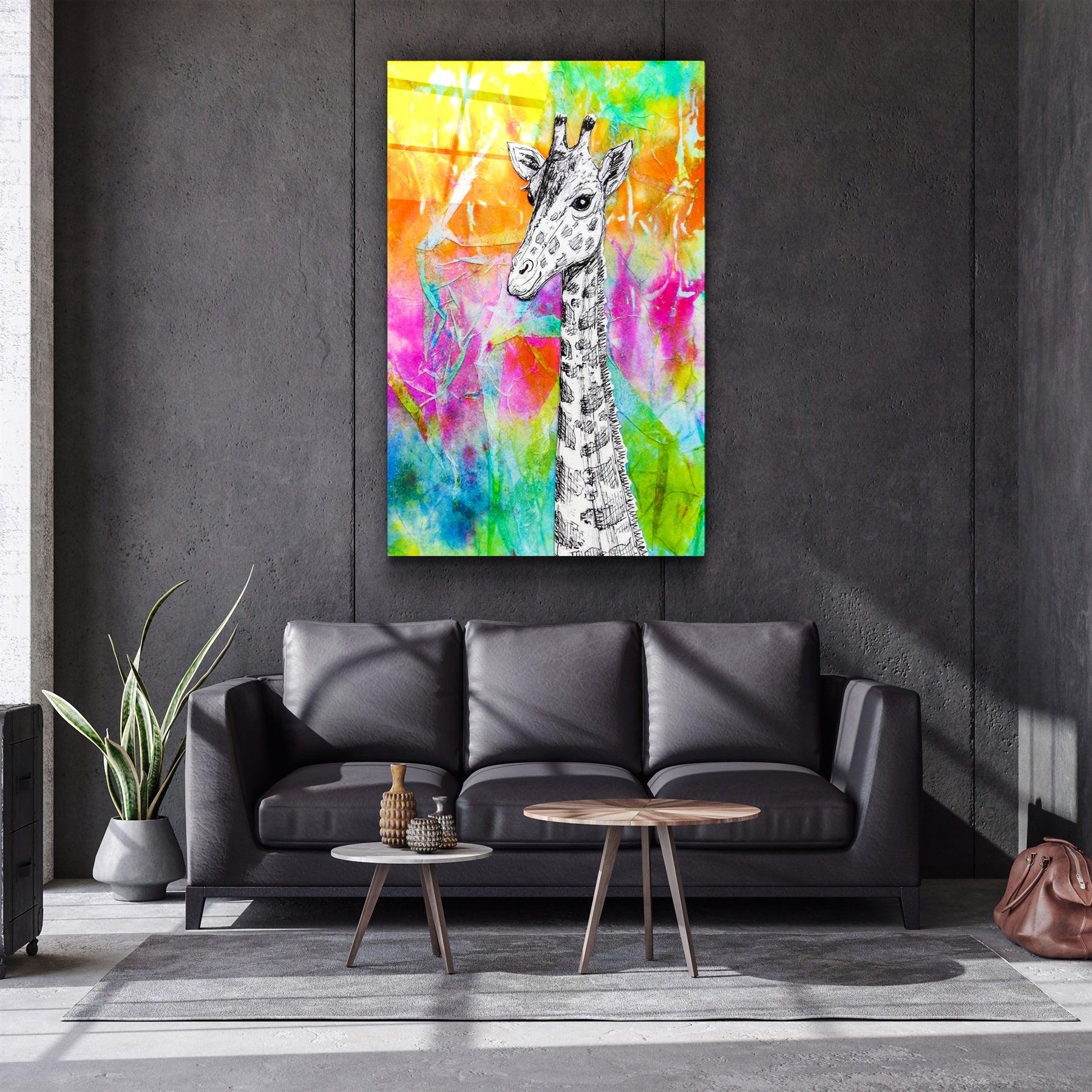 ・"Giraffe"・Glass Wall Art