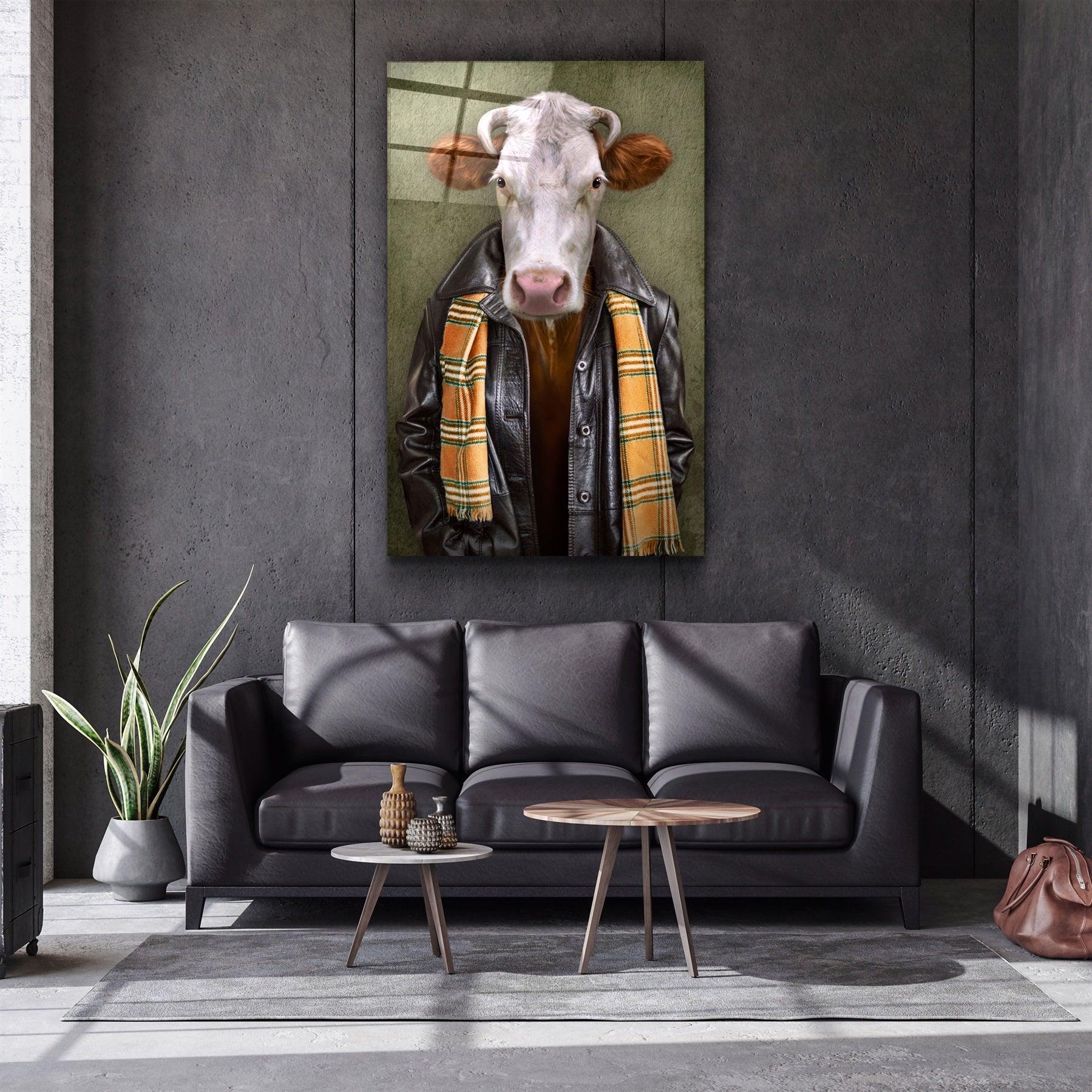 ・"Ox Head"・Glass Wall Art