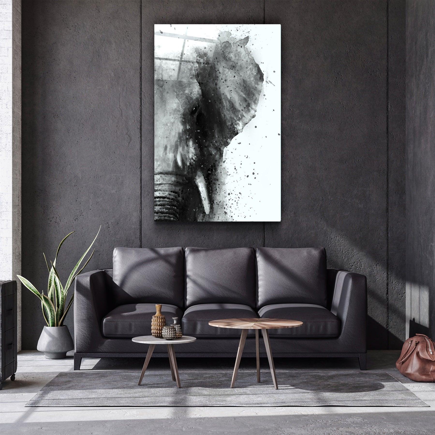 ・"Elephant"・Glass Wall Art