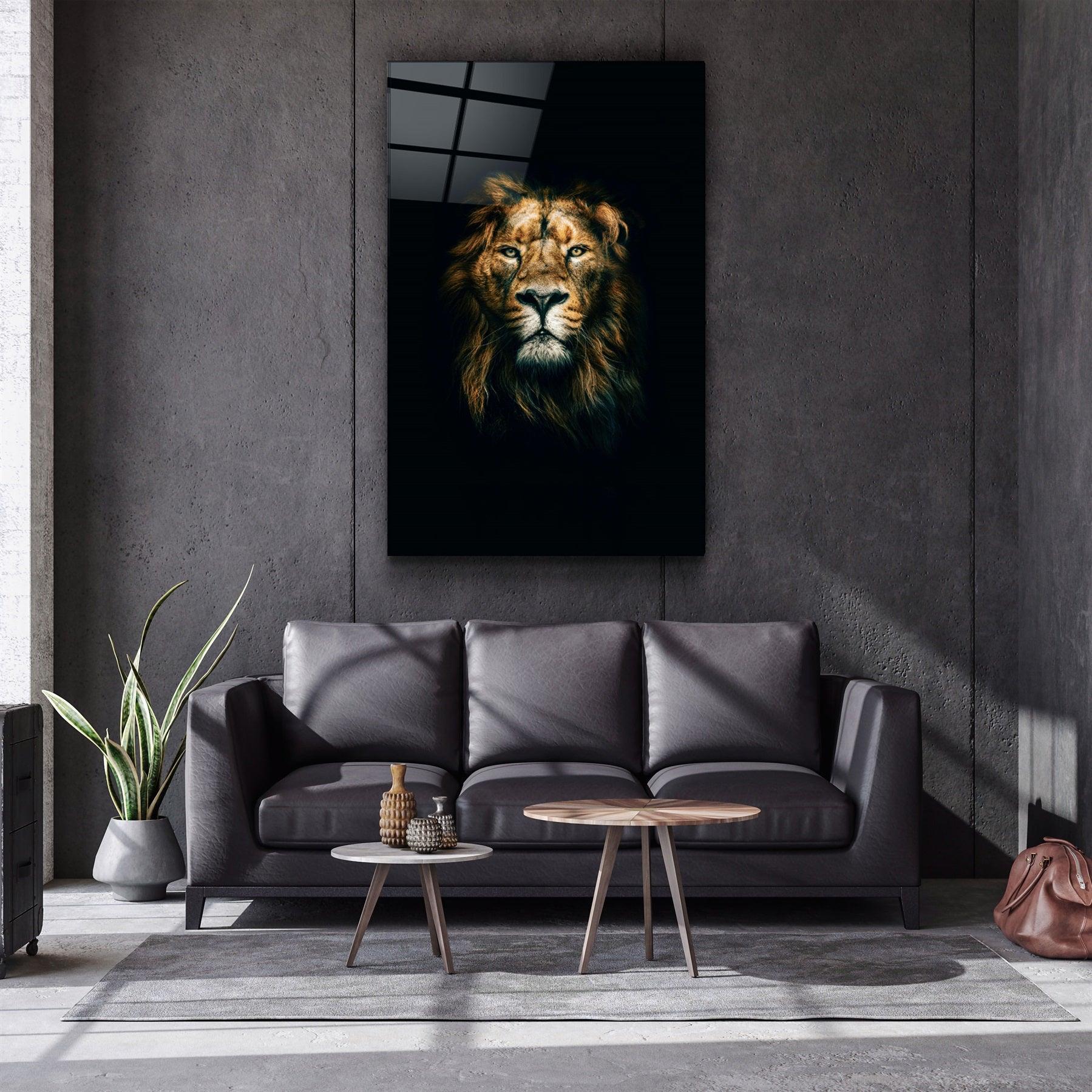 ・"Wild Lion"・Glass Wall Art