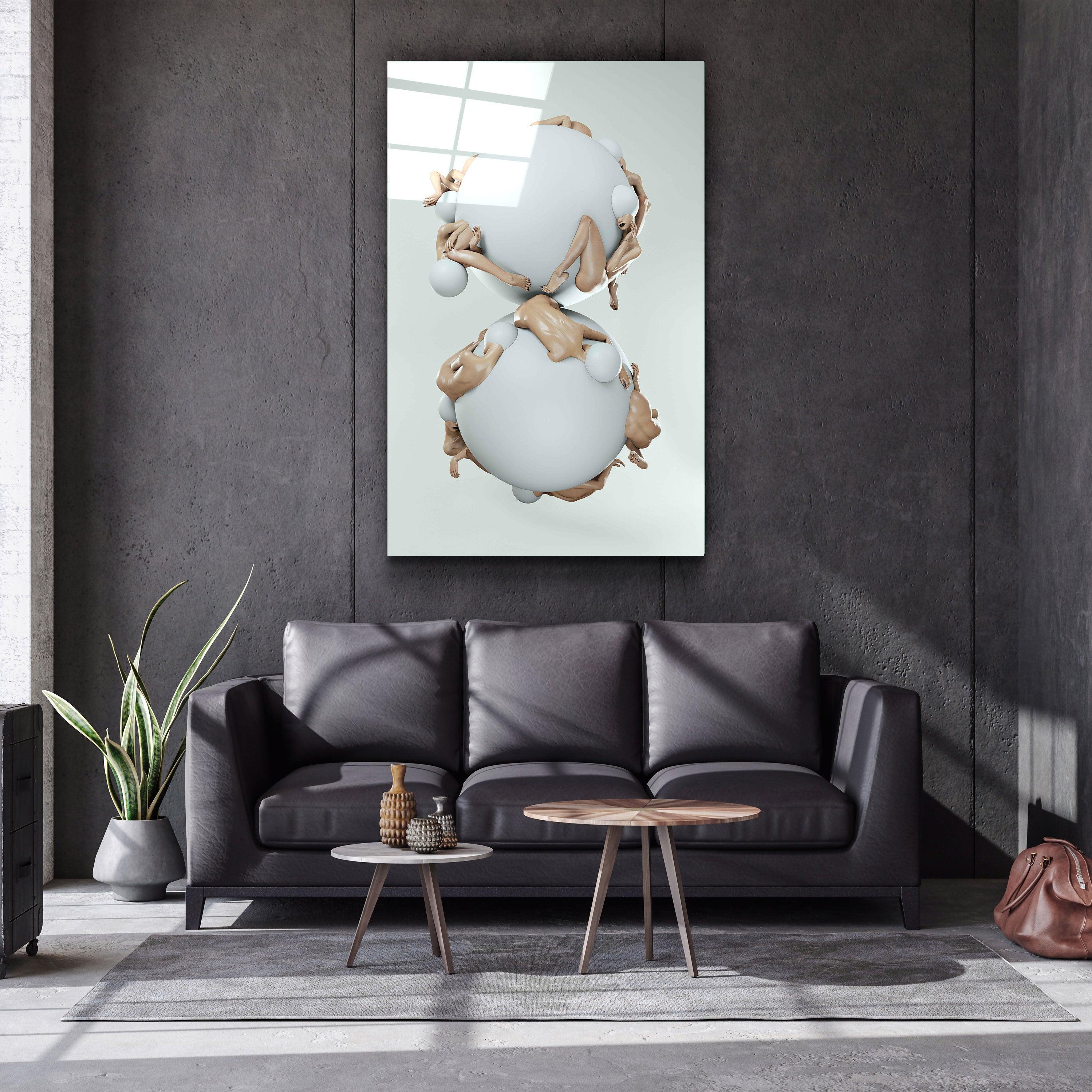 ・"Supra Round Heads V5"・Designer's Collection Glass Wall Art - ArtDesigna Glass Printing Wall Art