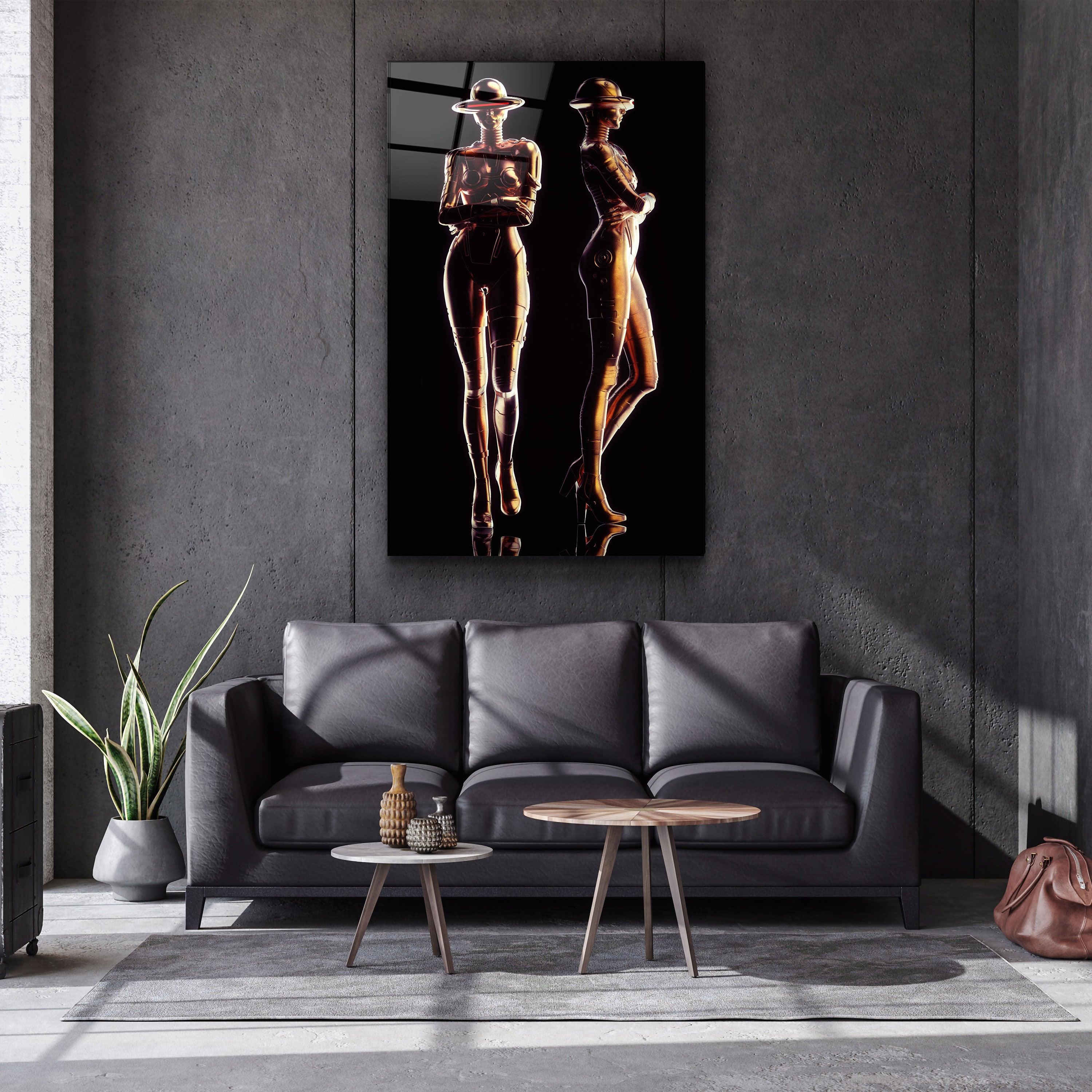 ・"RoboGirlz3"・Designer's Collection Glass Wall Art