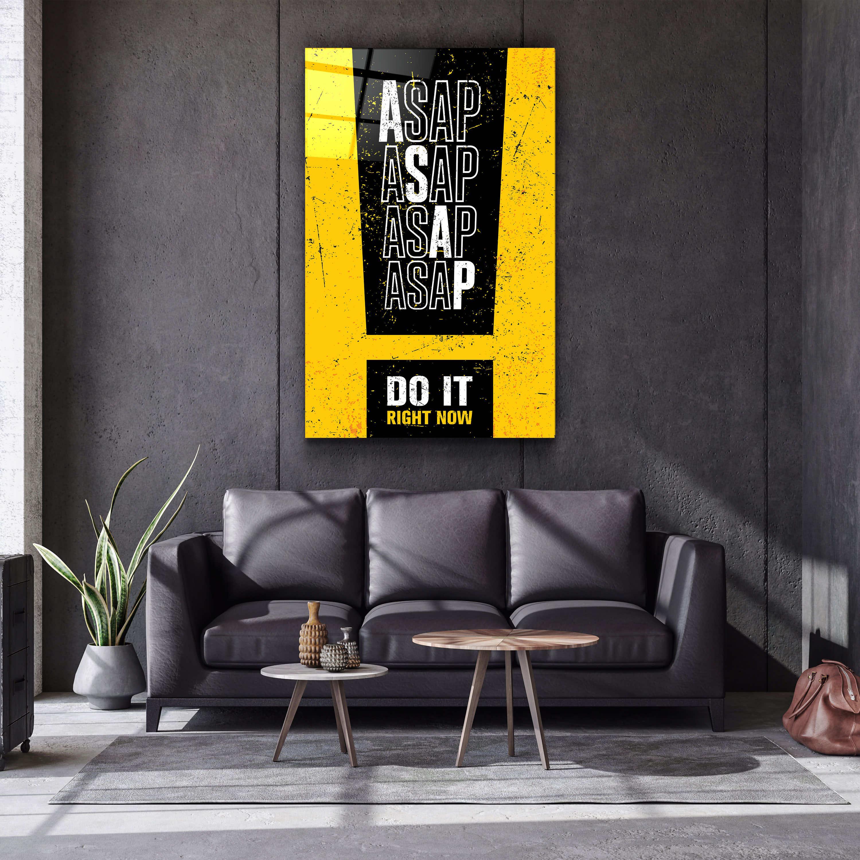 ・"ASAP"・Motivational Glass Wall Art