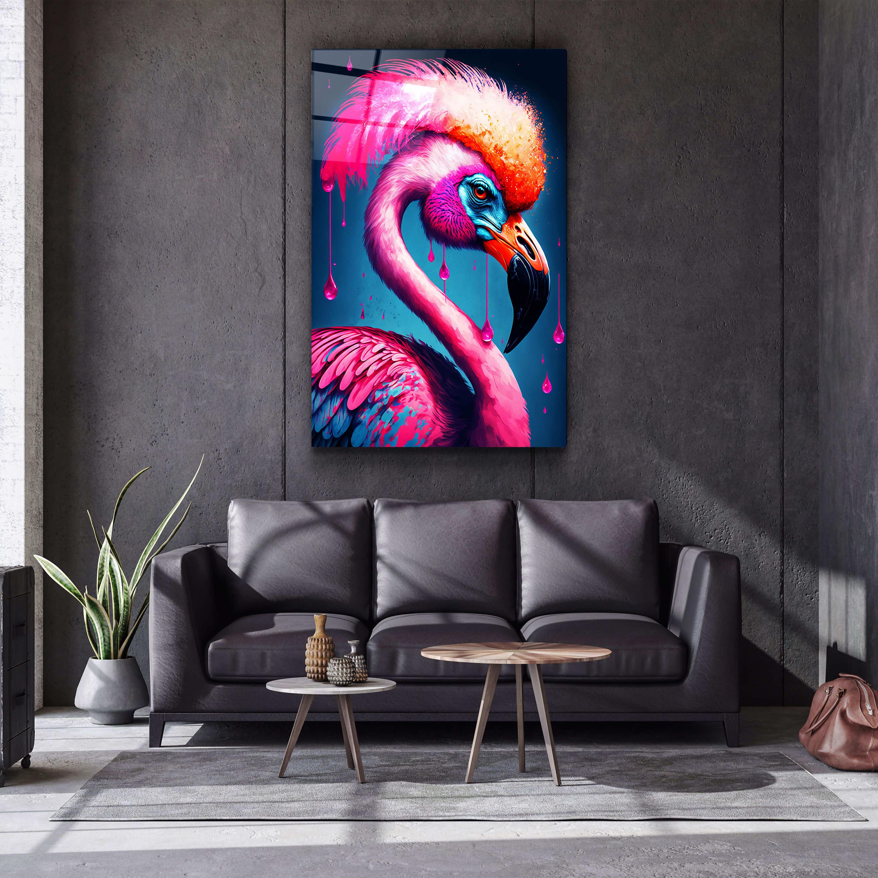 ・"Pink Queen"・Secret World Collection Glass Wall Art