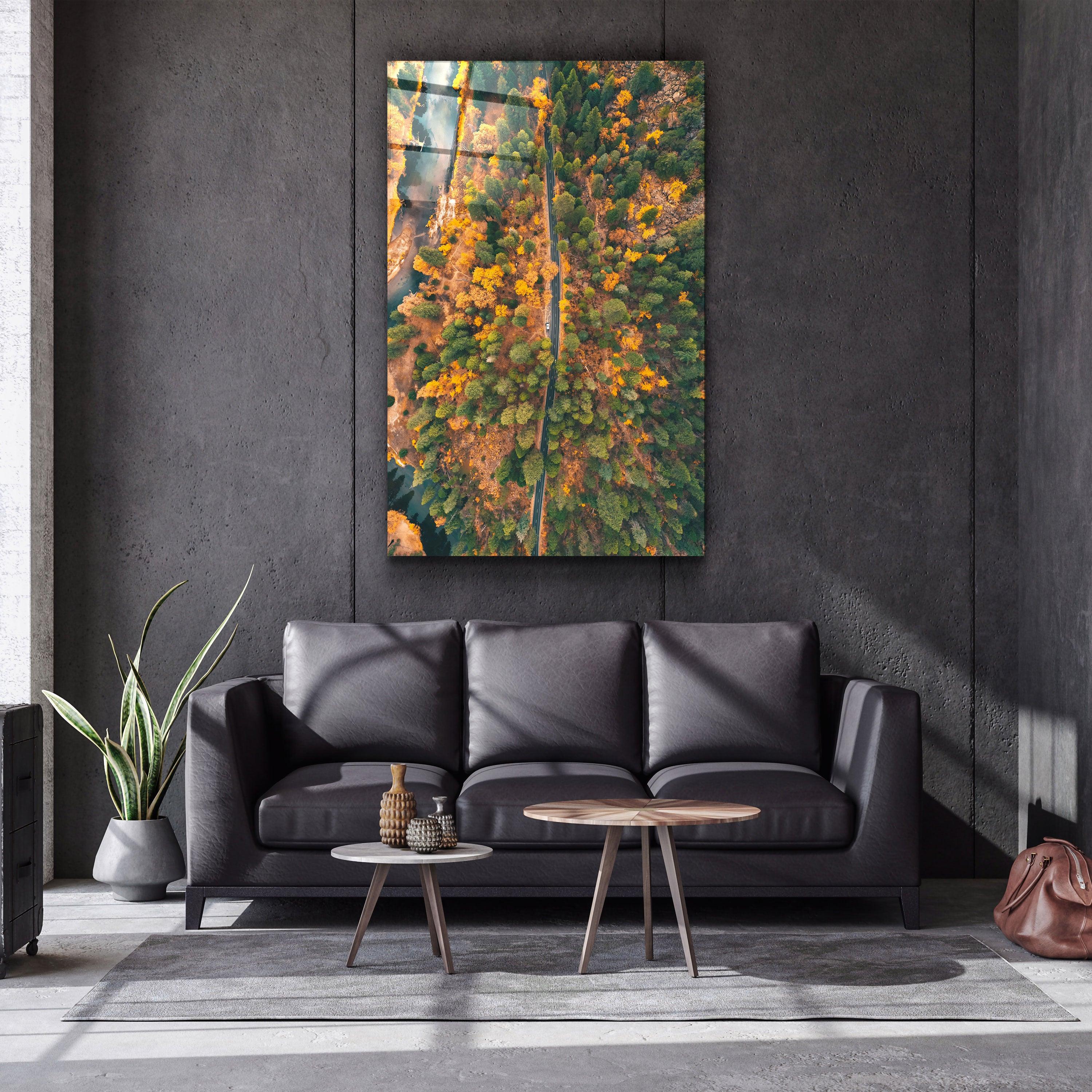 ・"California, USA"・Glass Wall Art