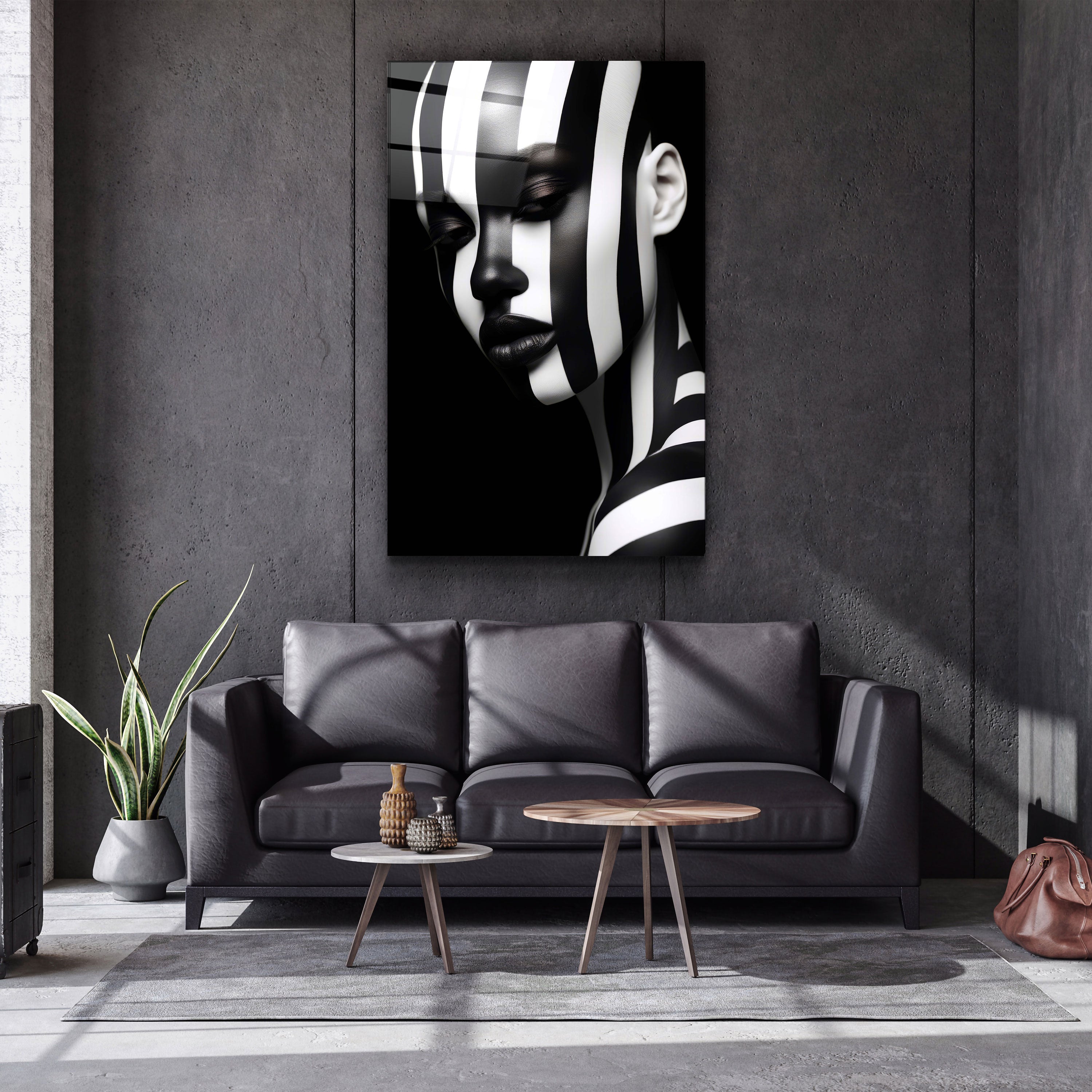 ・"Black and White"・Designers Collection Glass Wall Art