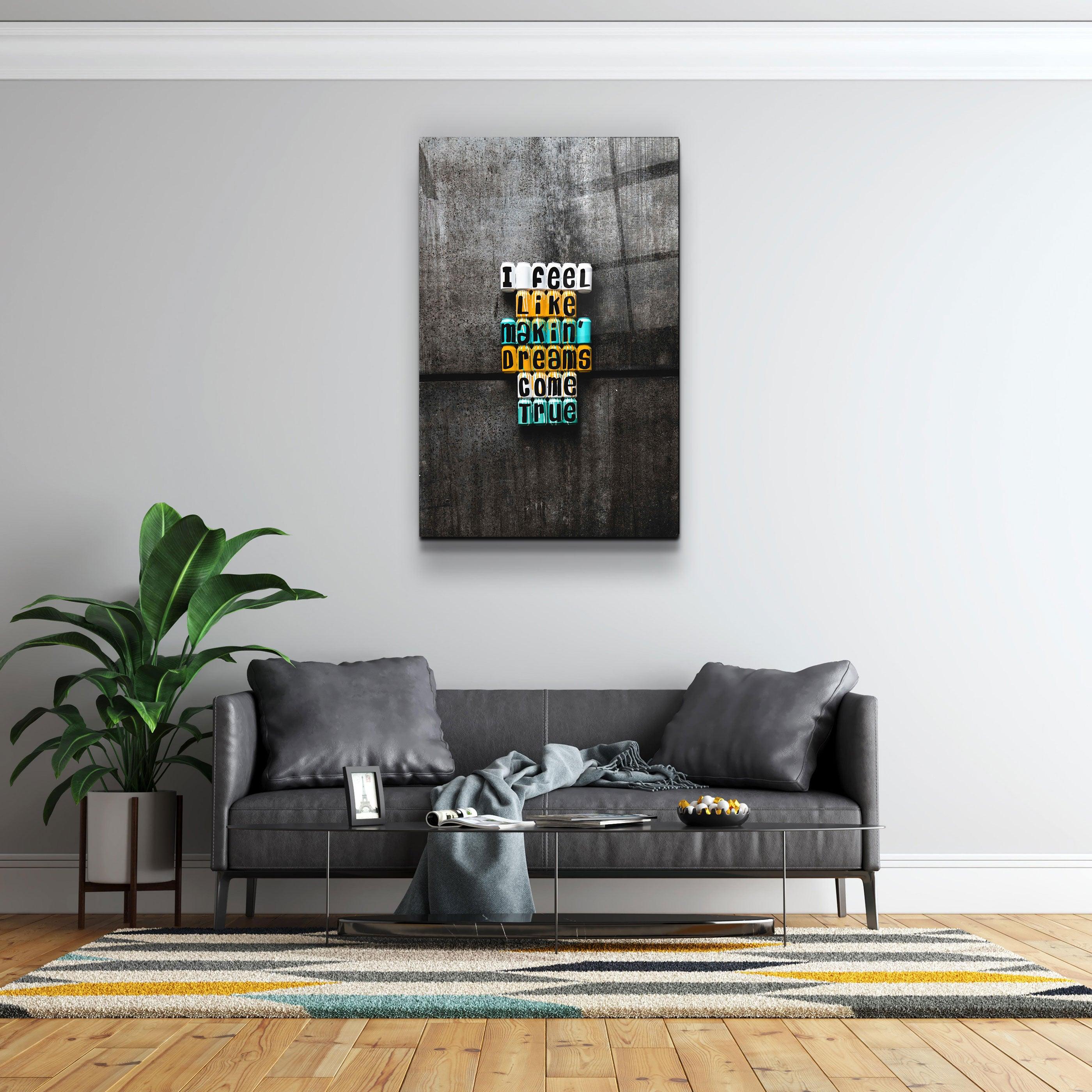 ・"I Feel Like"・Designer's Collection Glass Wall Art