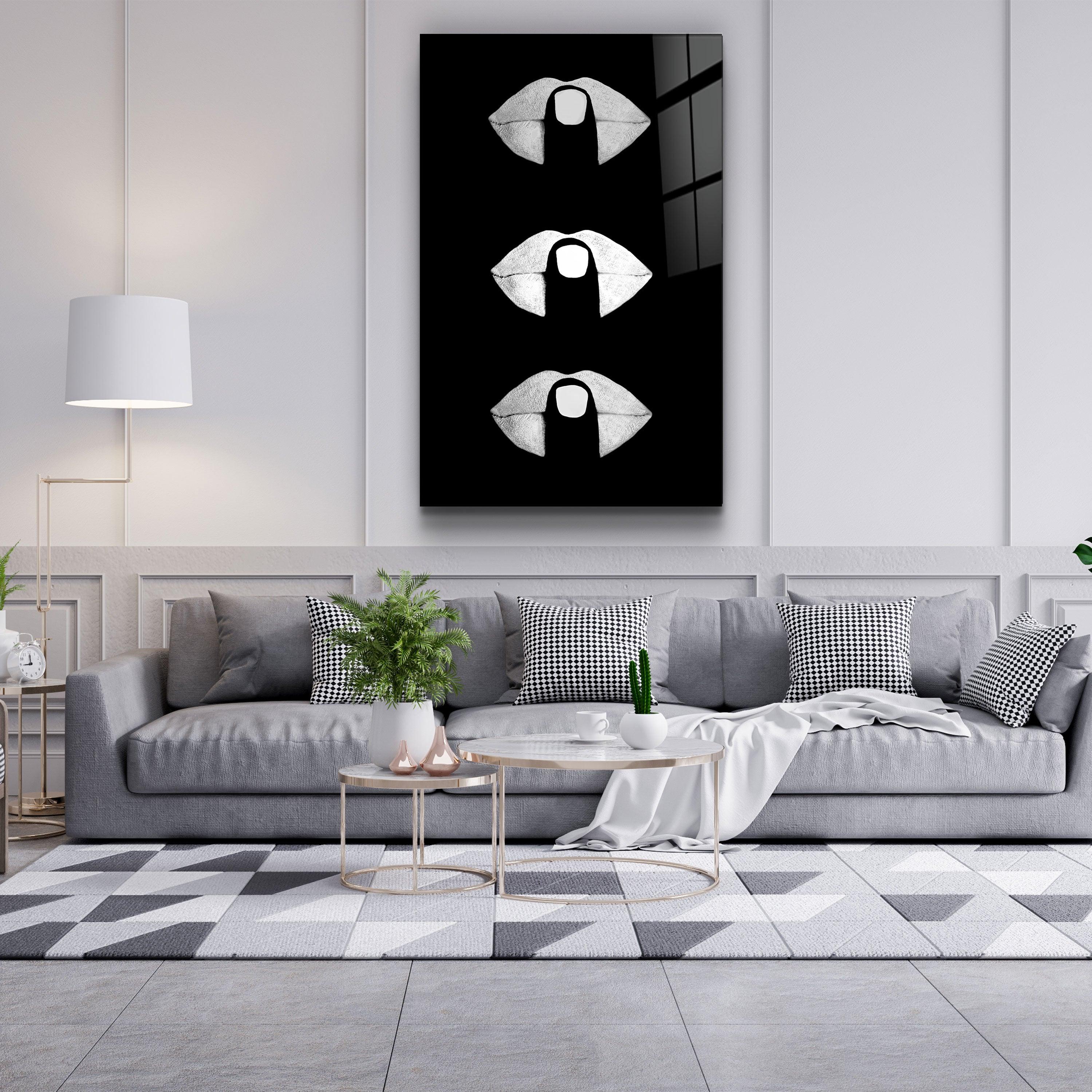 ・"Simply Shush"・Glass Wall Art