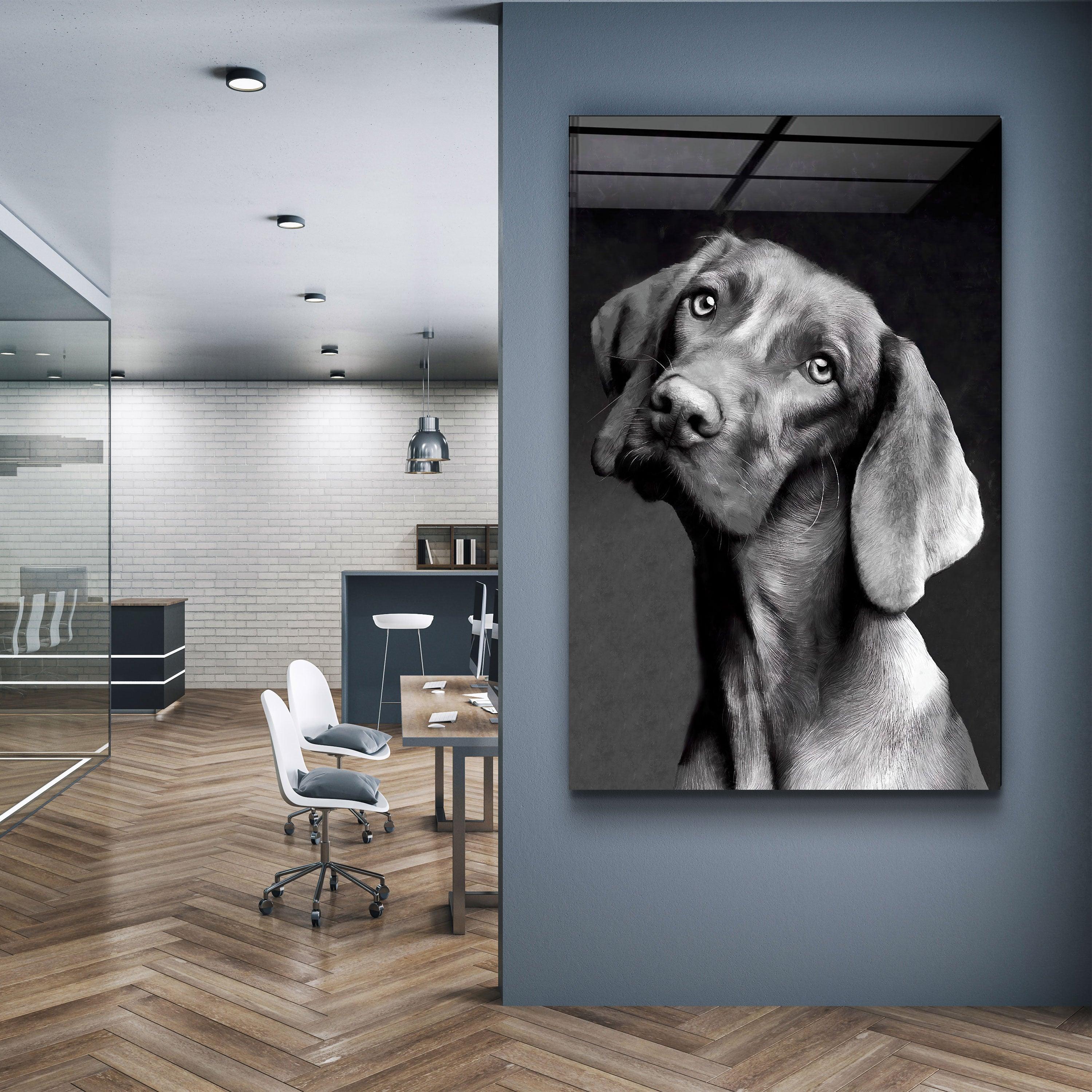 ・"Innocent Dog"・Glass Wall Art