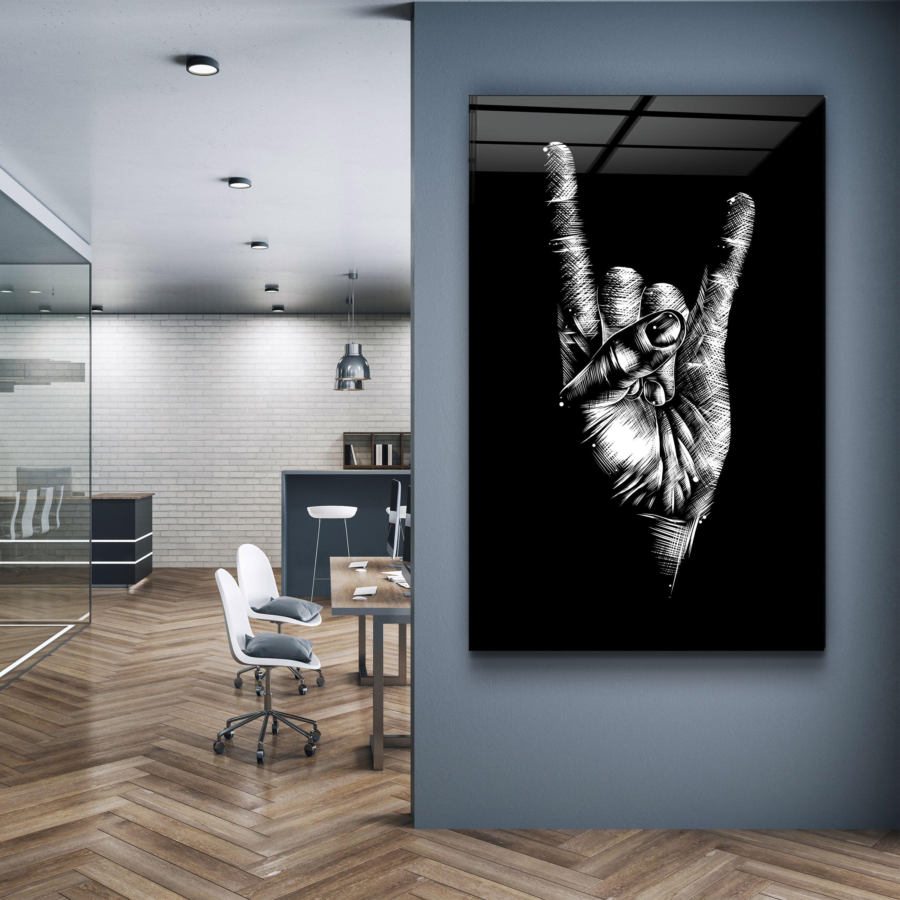 ・"Forever Rock N Roll"・Glass Wall Art