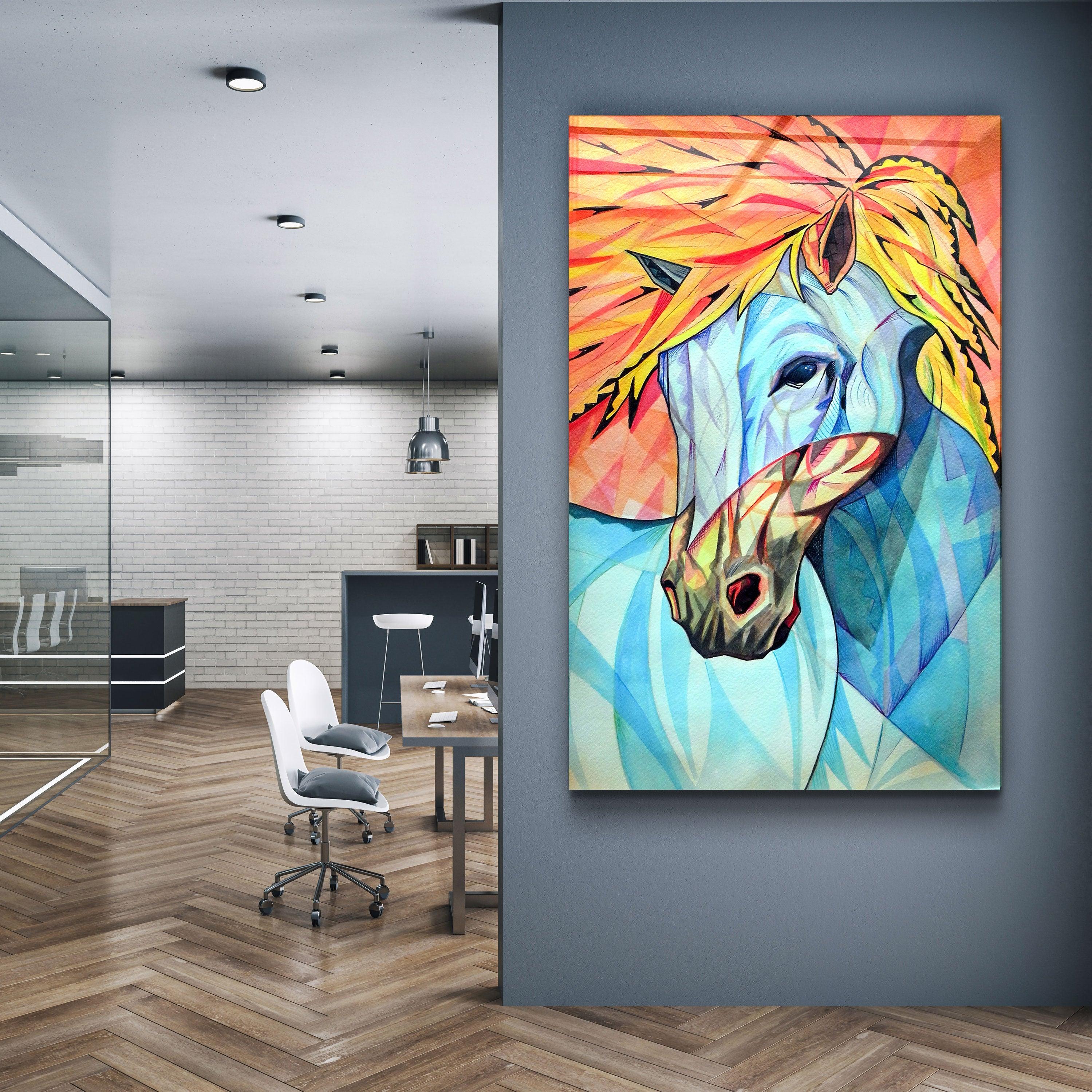 ・"Cool Horse"・Glass Wall Art