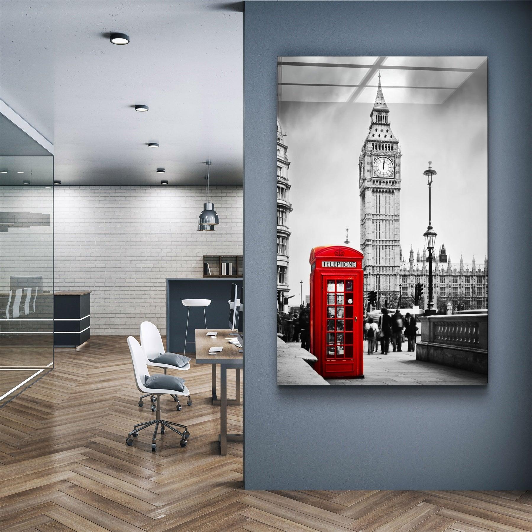 ・"London"・Glass Wall Art