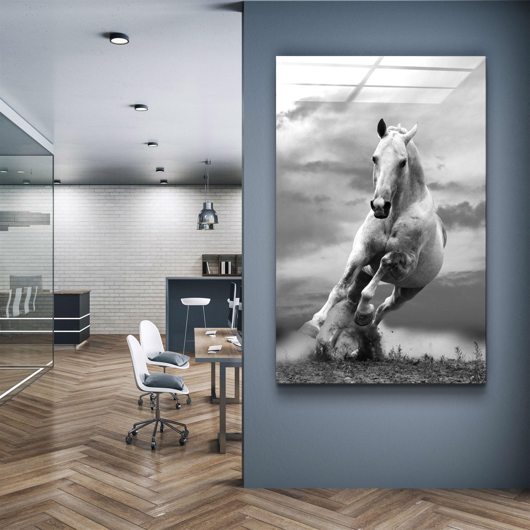 ・"Running Horse"・Glass Wall Art