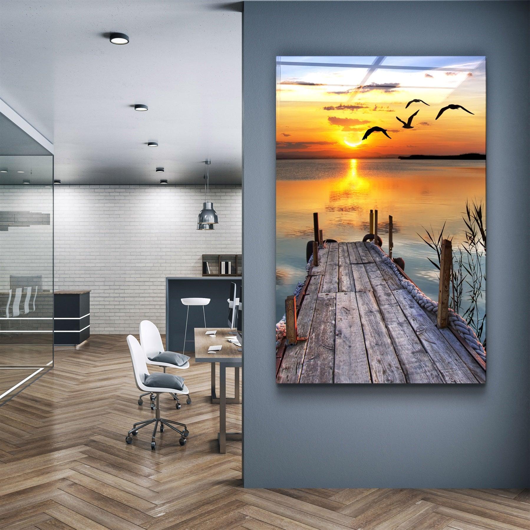 ・"Sunset 1"・Glass Wall Art