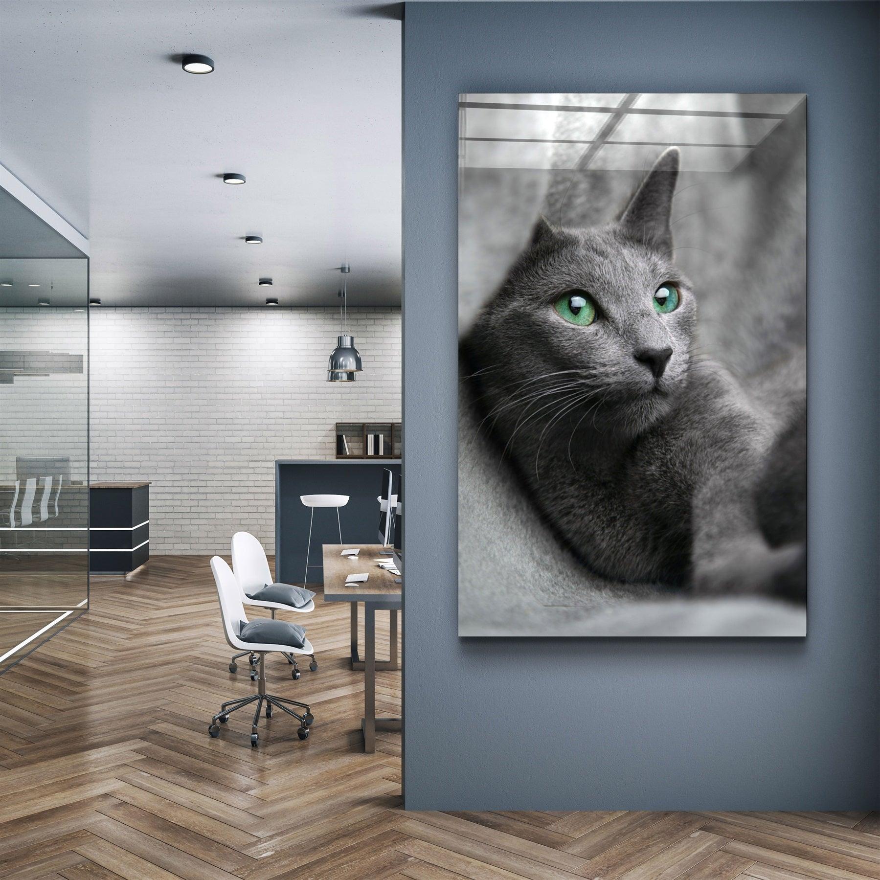 ・"Cat 2"・Glass Wall Art