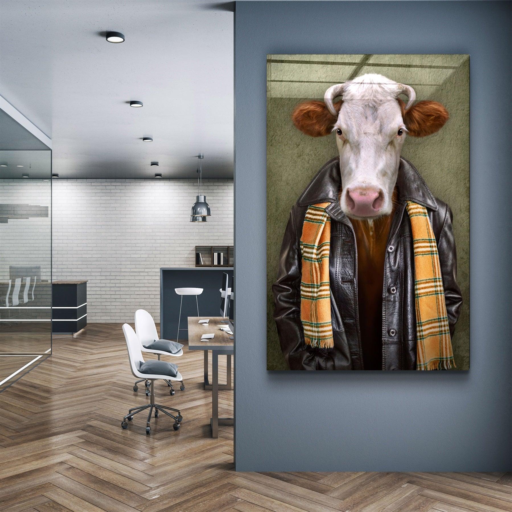 ・"Ox Head"・Glass Wall Art