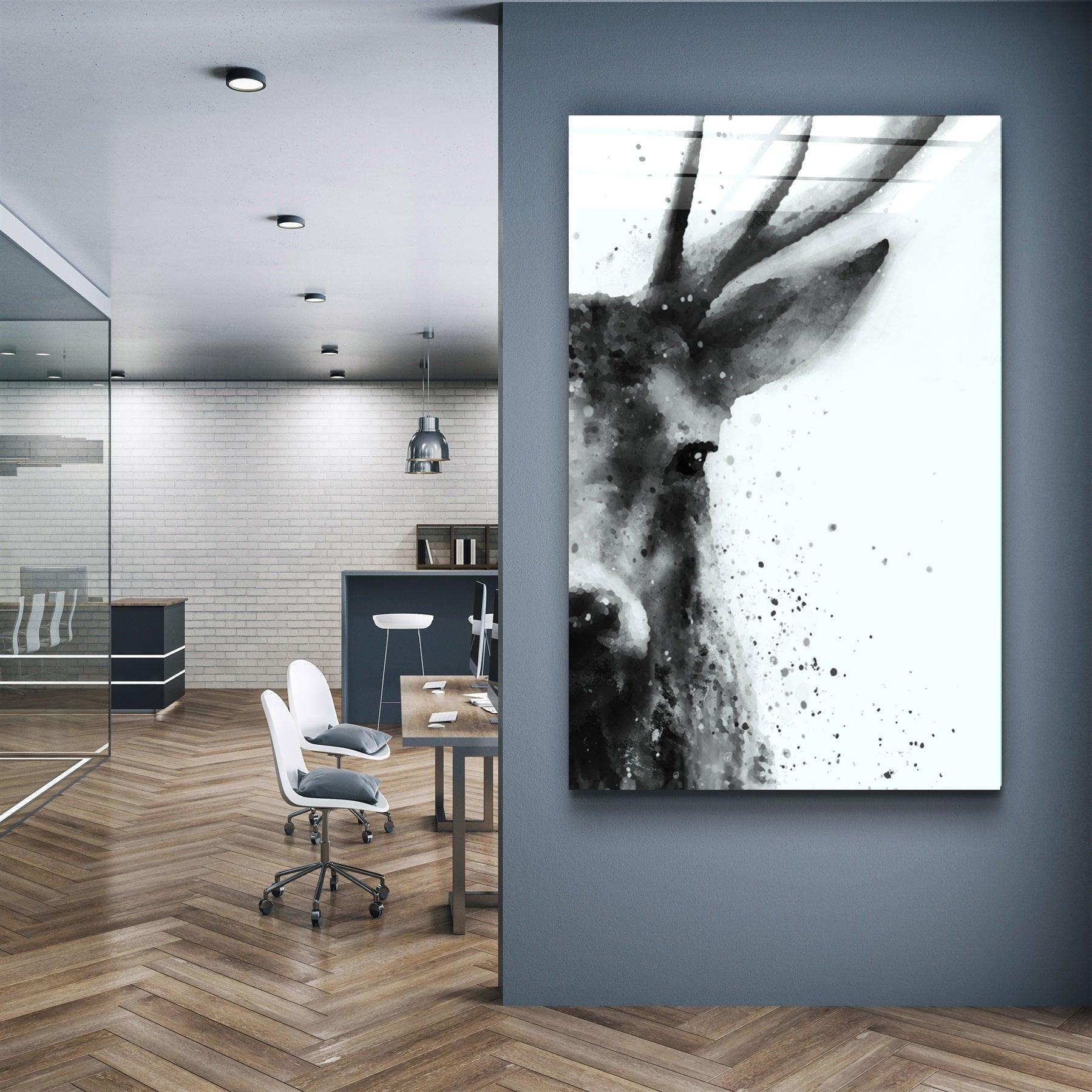 ・"Deer"・Glass Wall Art