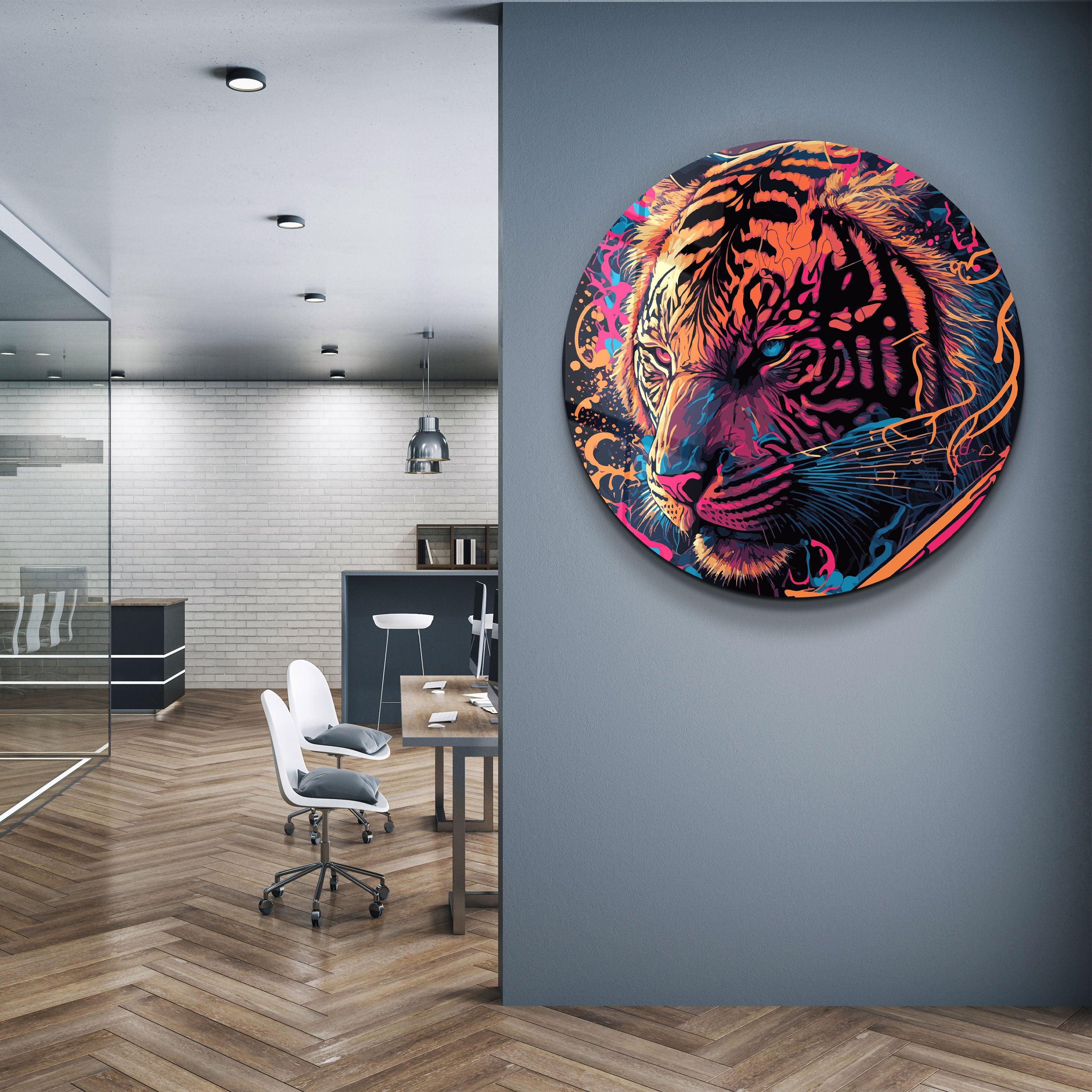 ・"Tayga"・Rounded Glass Wall Art