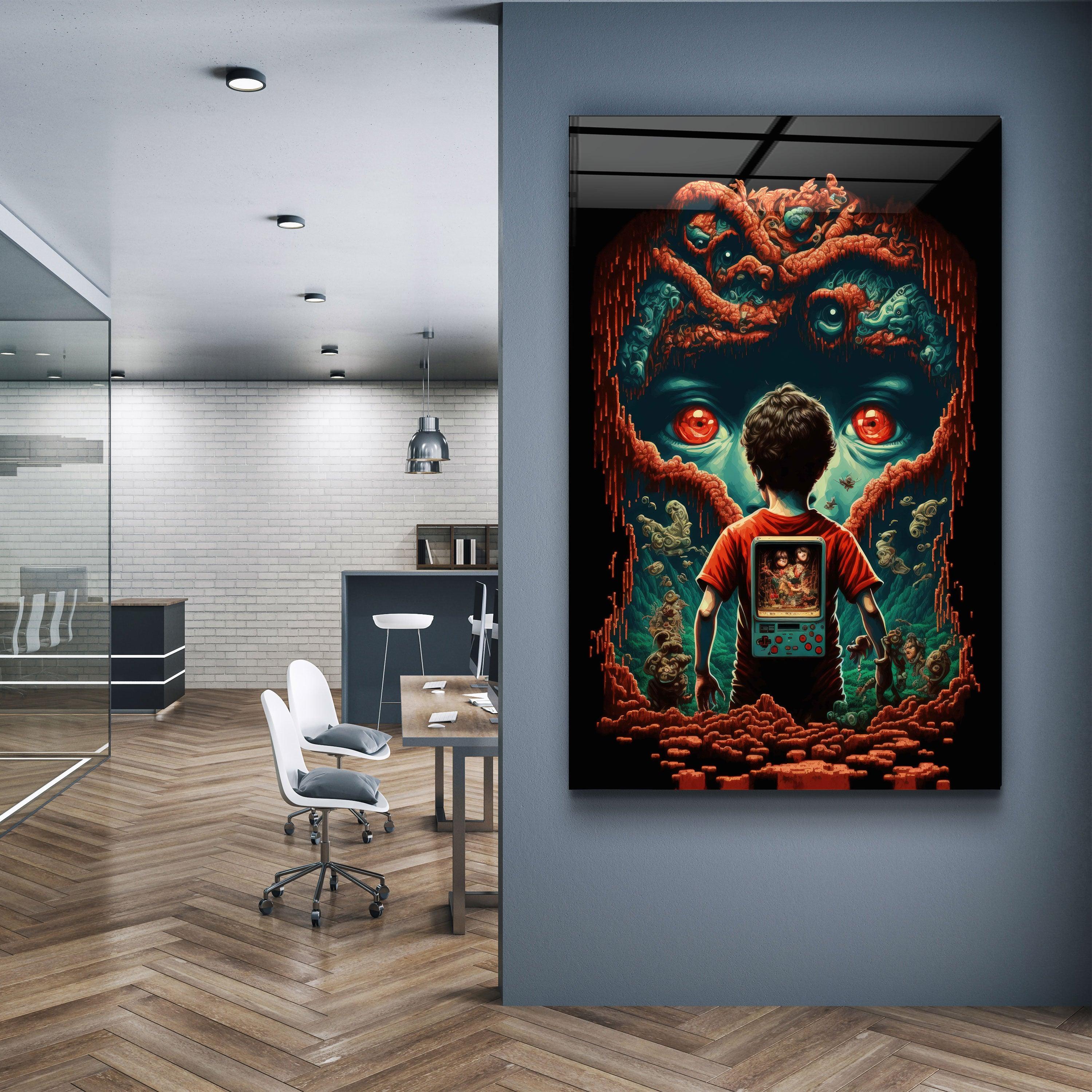 ・"Trapped in the Gaming World"・Secret World Collection Glass Wall Art