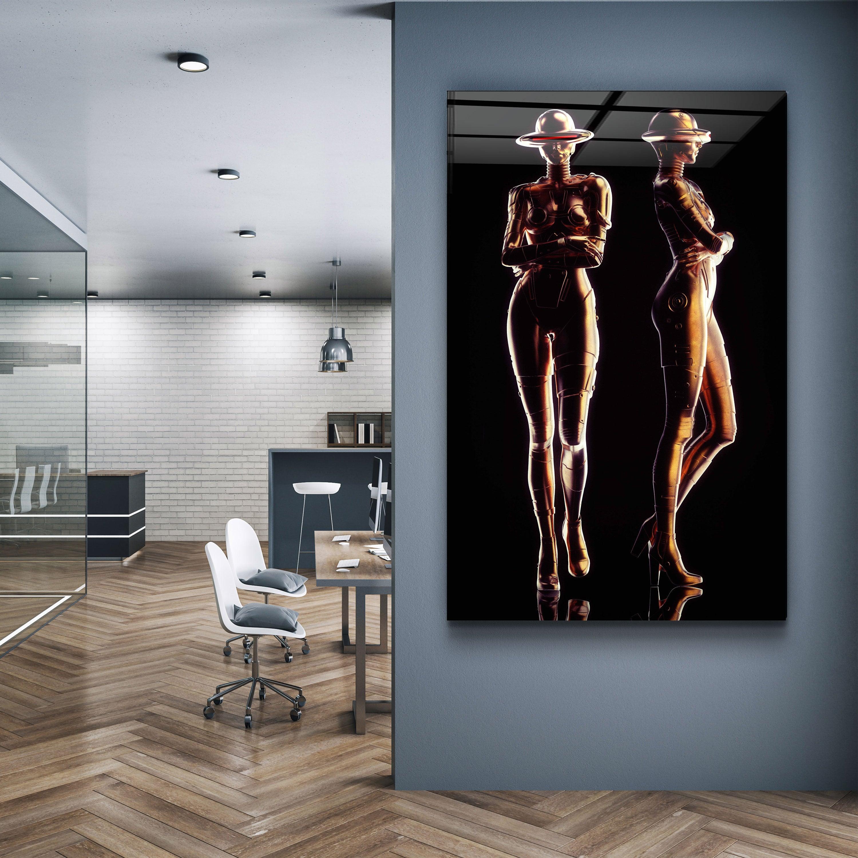 ・"RoboGirlz3"・Designer's Collection Glass Wall Art