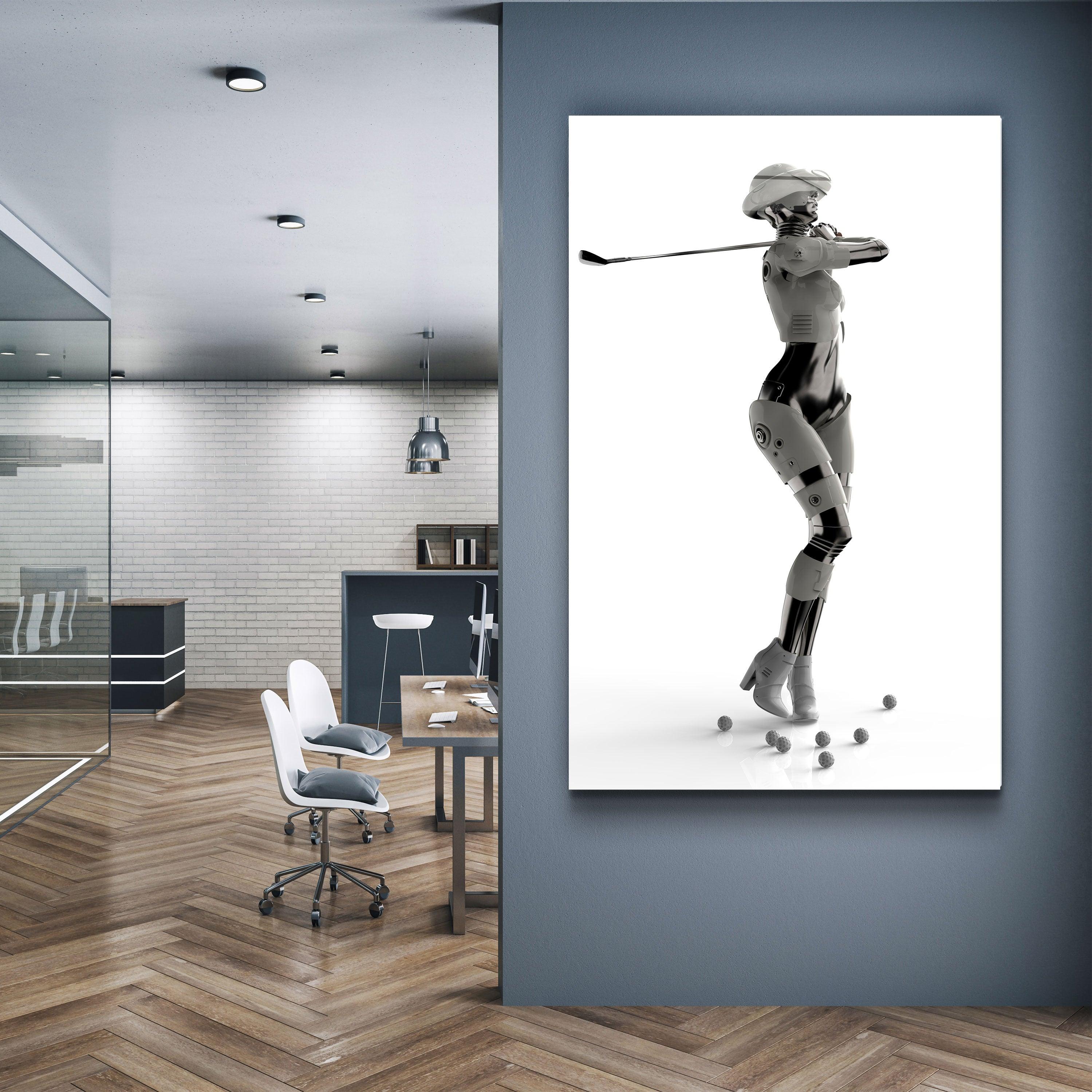 ・"RoboGirlz5"・Designer's Collection Glass Wall Art