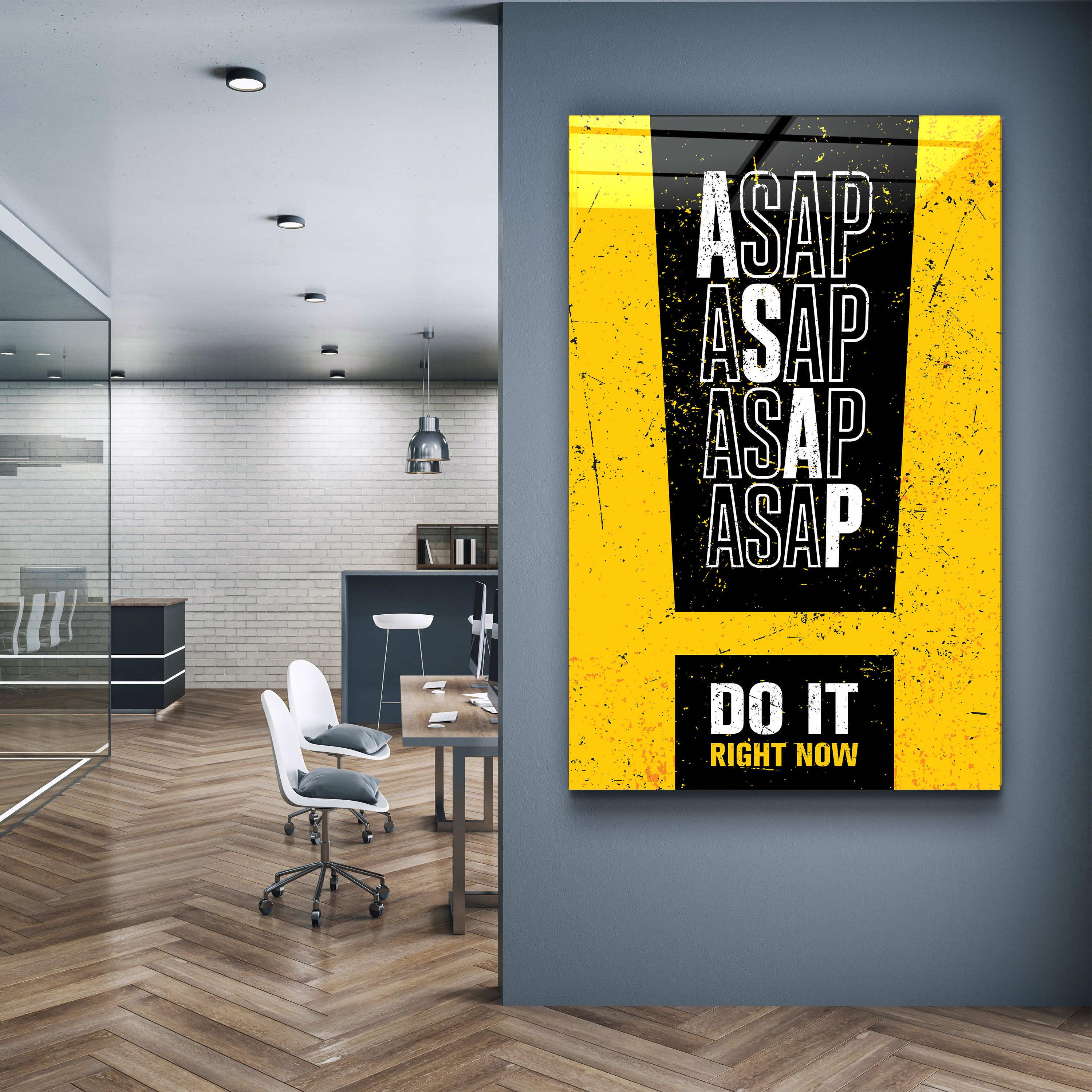 ・"ASAP"・Motivational Glass Wall Art