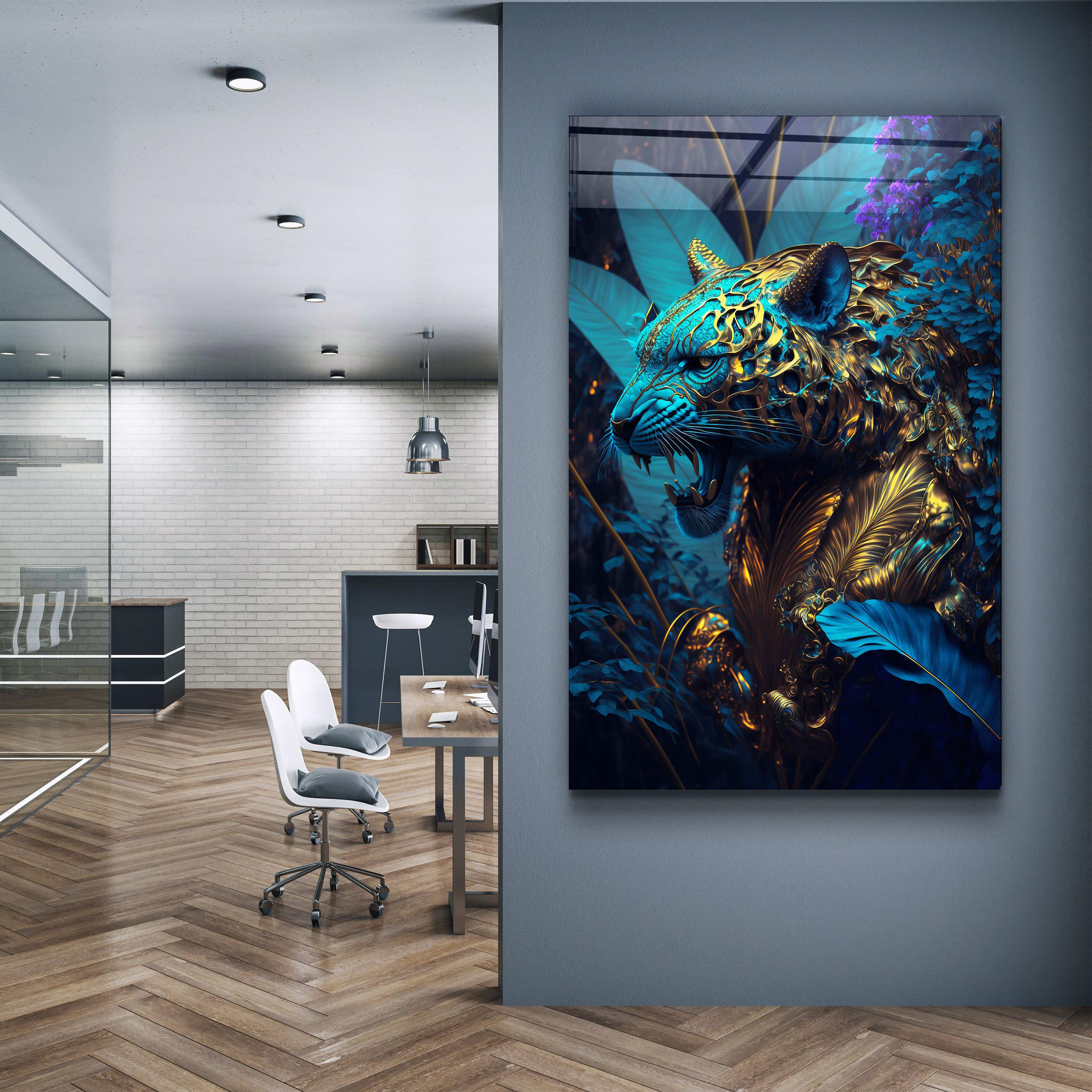 ・"Blue Side"・Secret World Collection Glass Wall Art