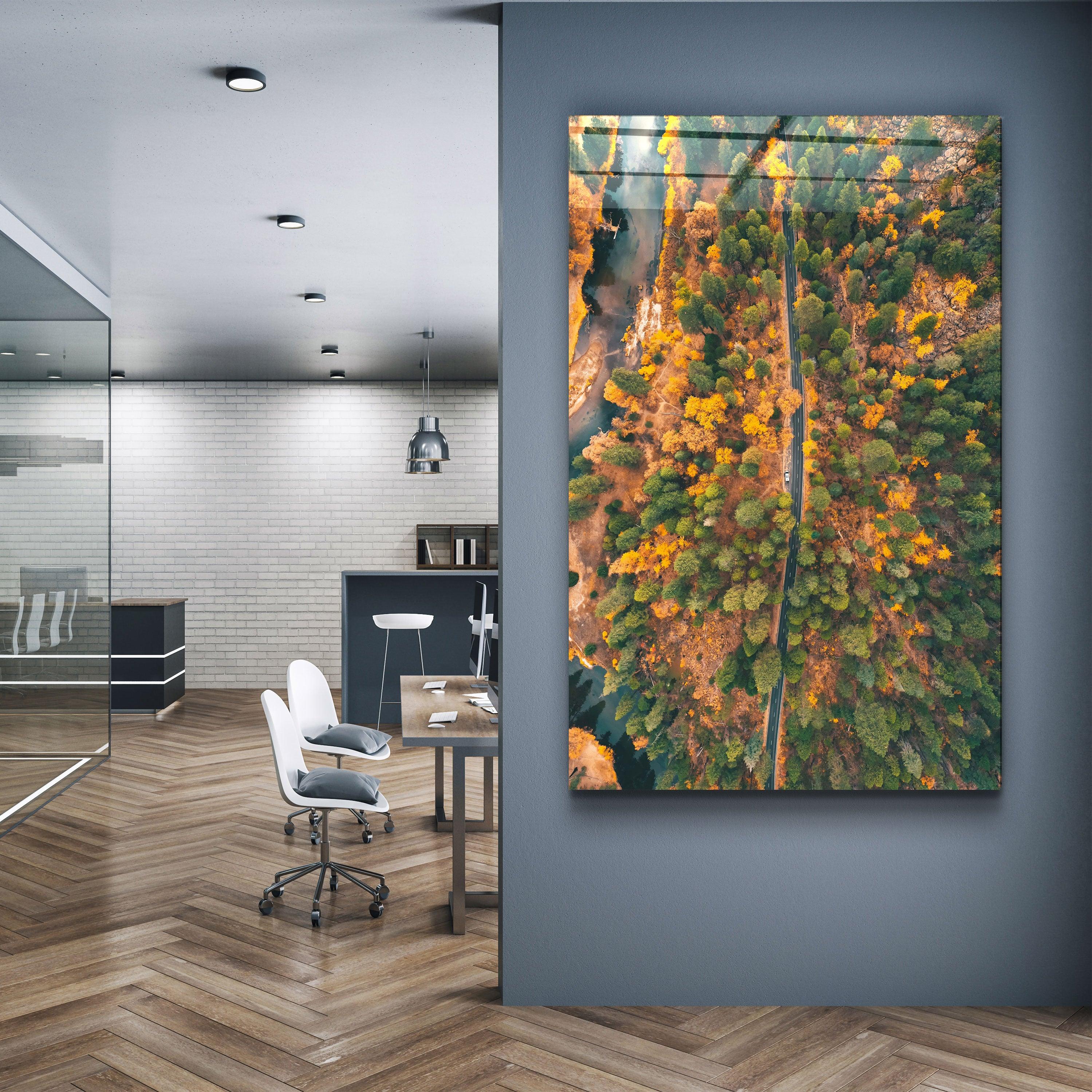 ・"California, USA"・Glass Wall Art