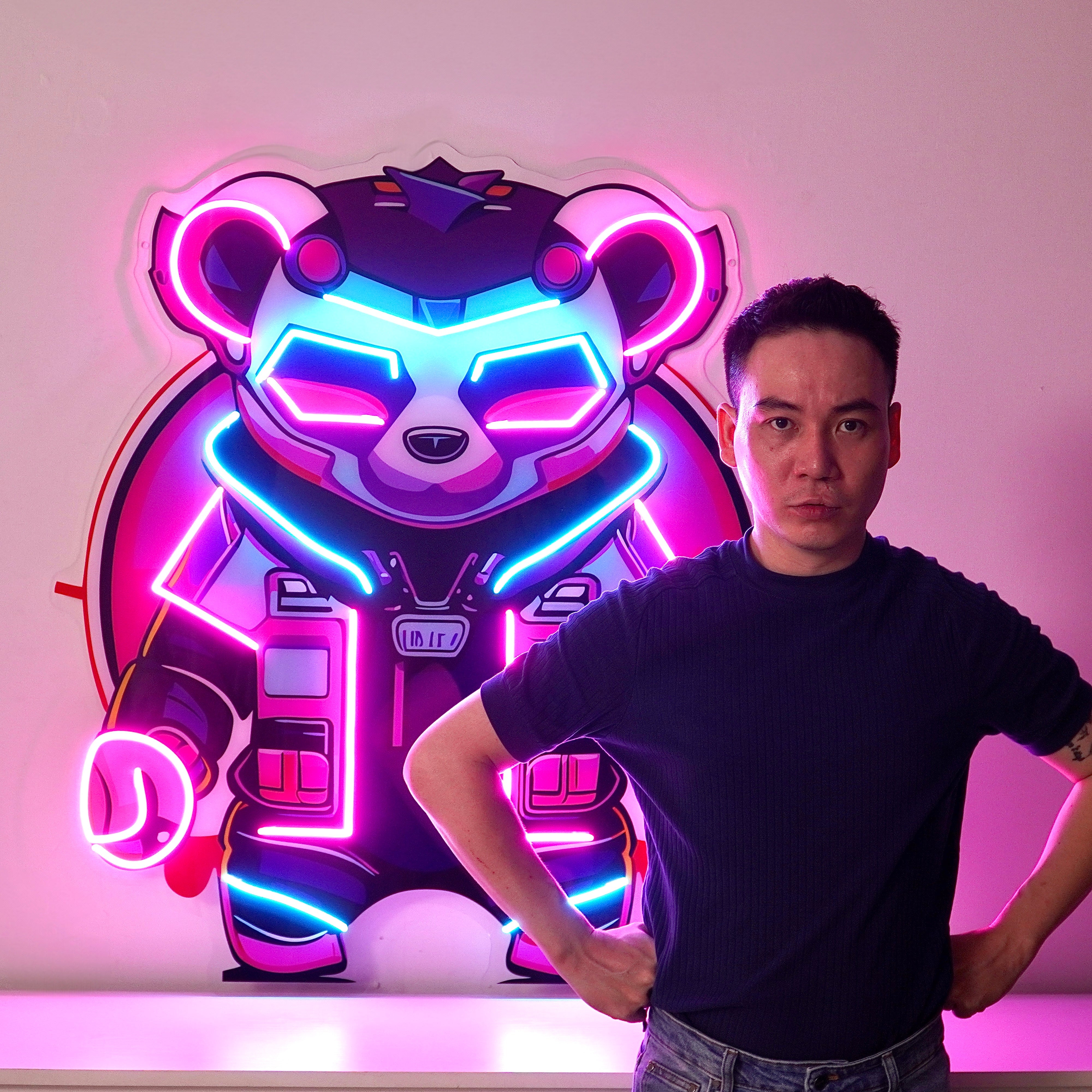 Cyberpunk Panda LED Neon Sign Light Pop Art