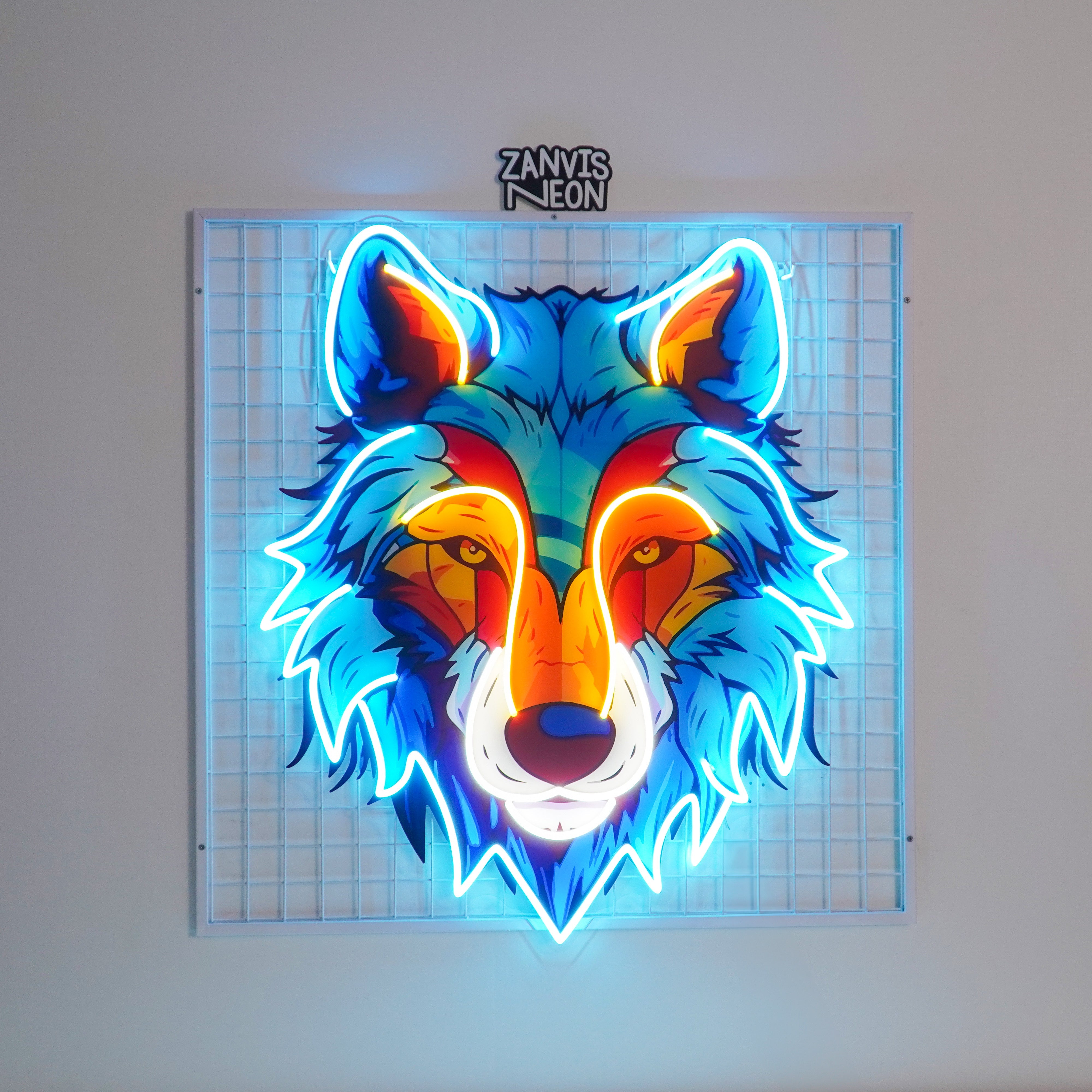 Colorful Wolf LED Neon Sign Light Pop Art