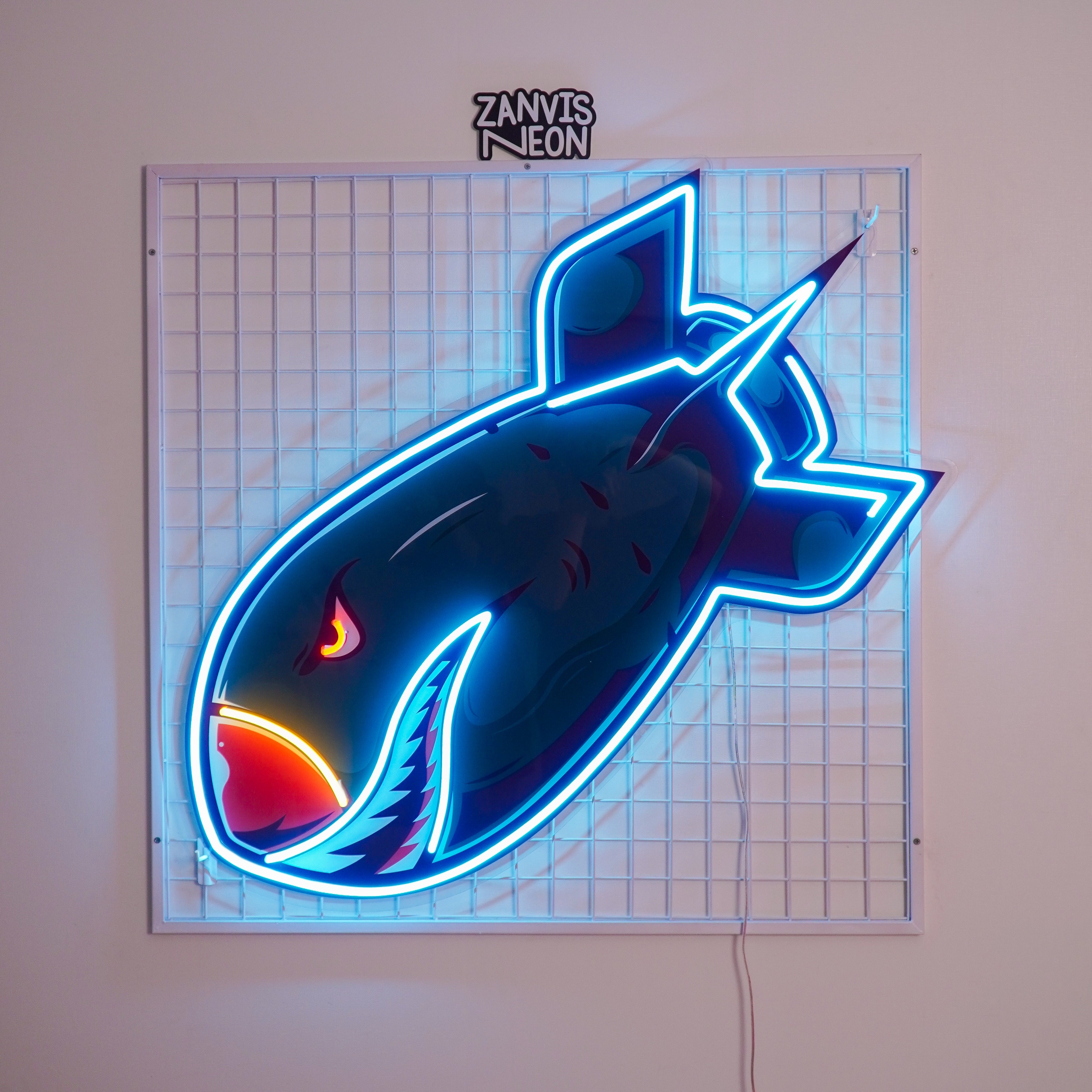 Shark Bomb LED Neon Sign Light Pop Art