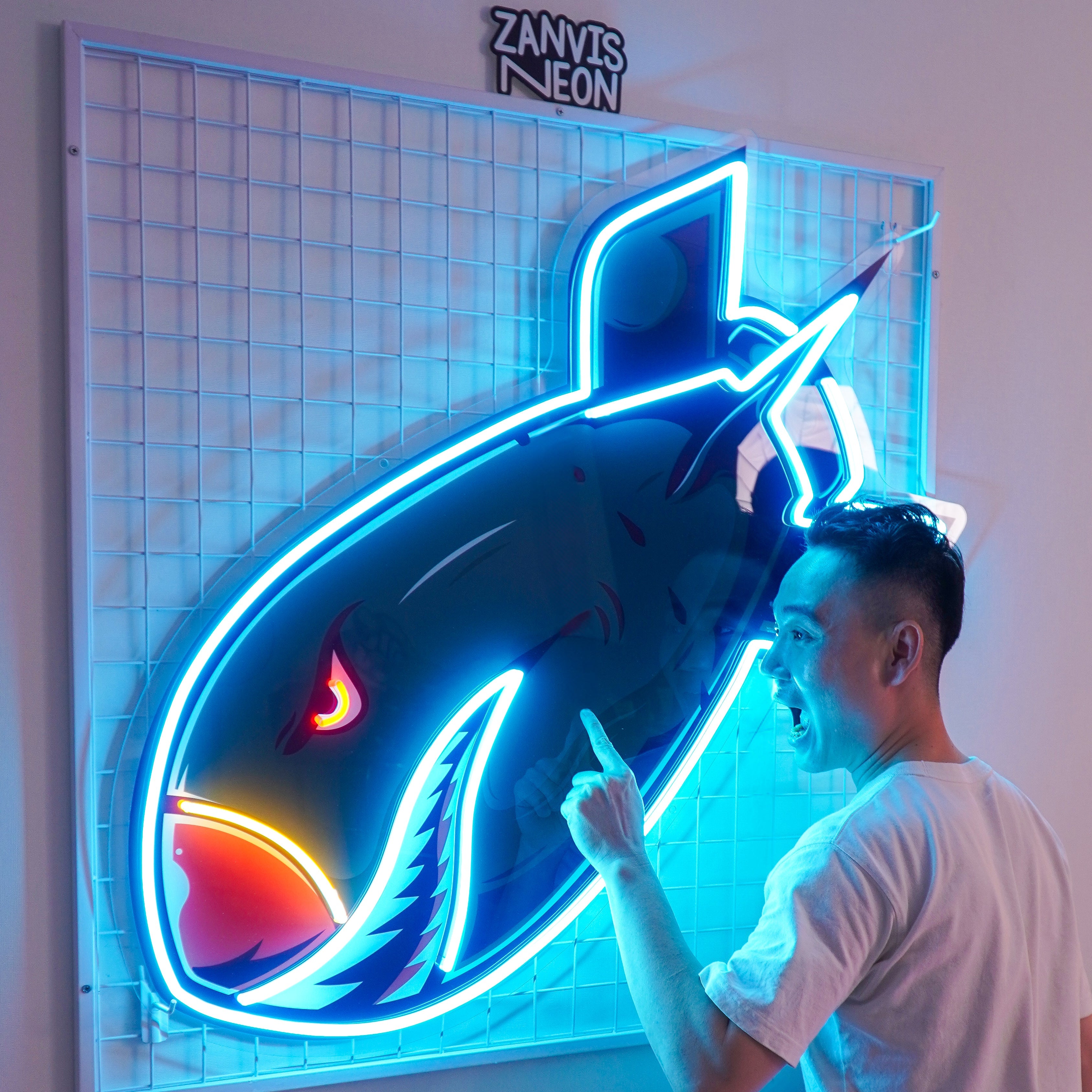 Shark Bomb LED Neon Sign Light Pop Art