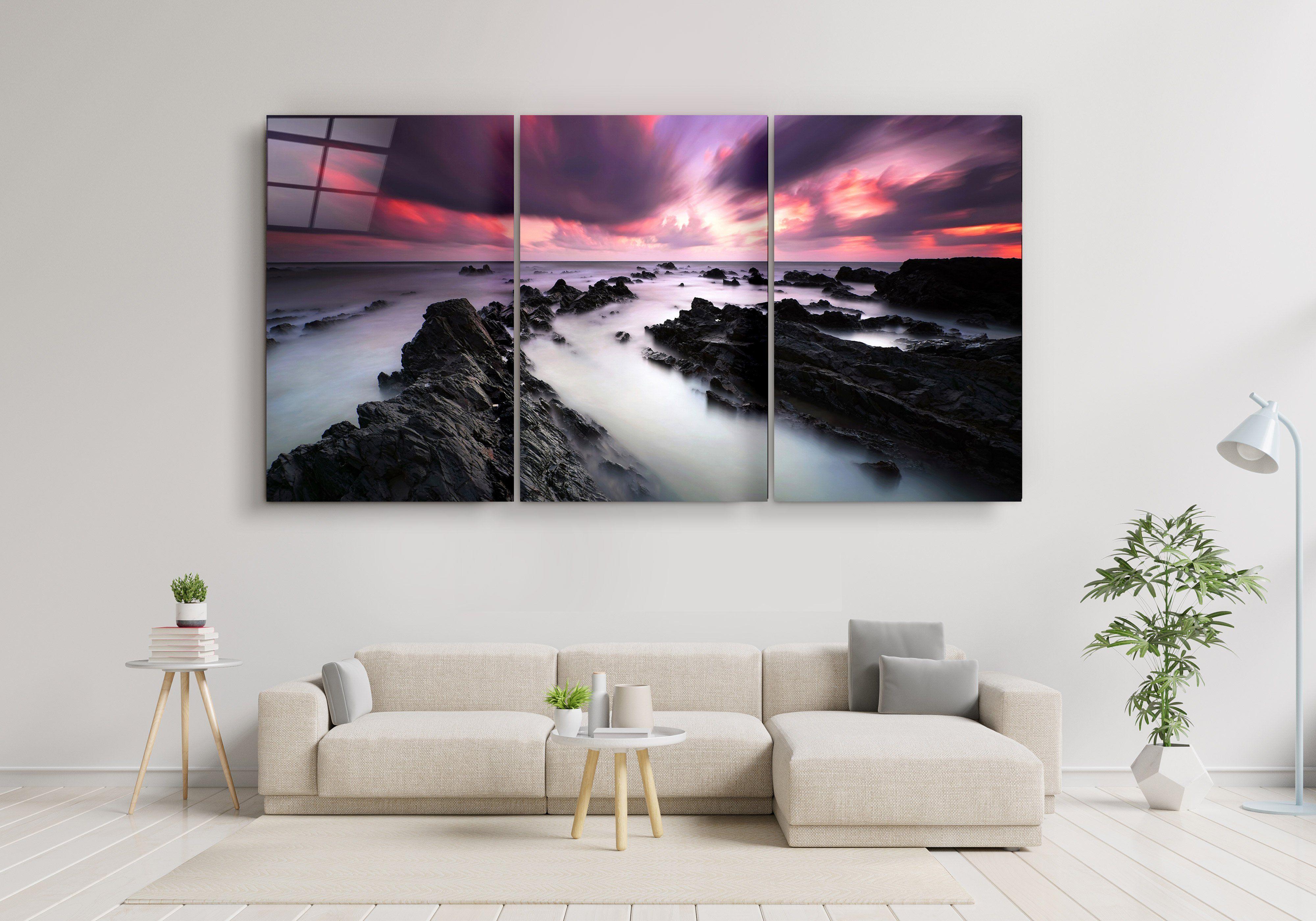 ・"The Fog - Trio"・Glass Wall Art