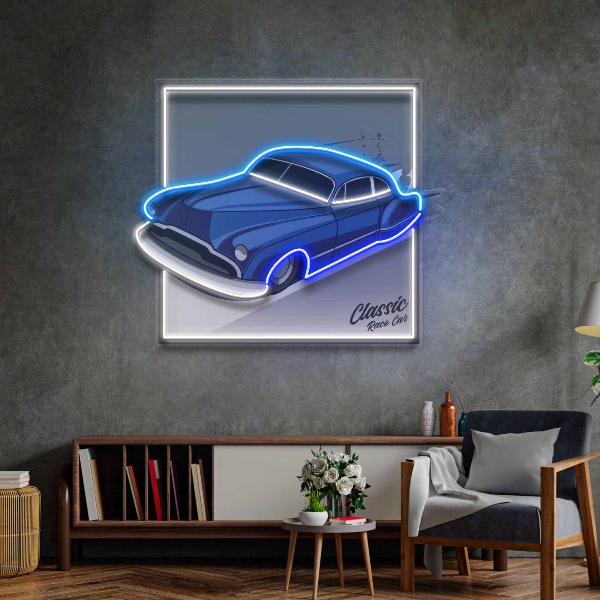 Hot Rod Racer LED Neon Sign Light Pop Art