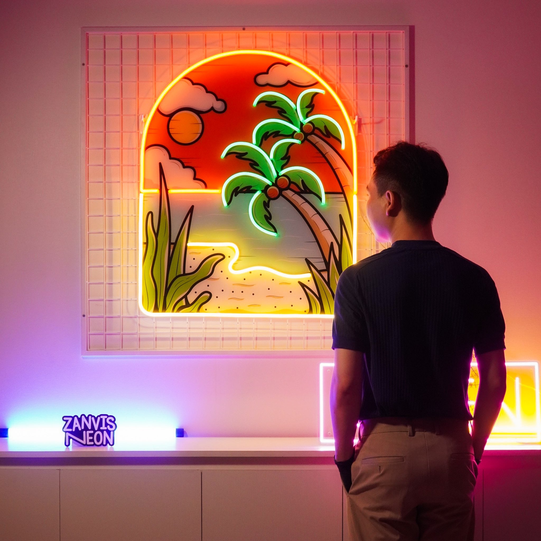 Hot Beach LED Neon Sign Light Pop Art