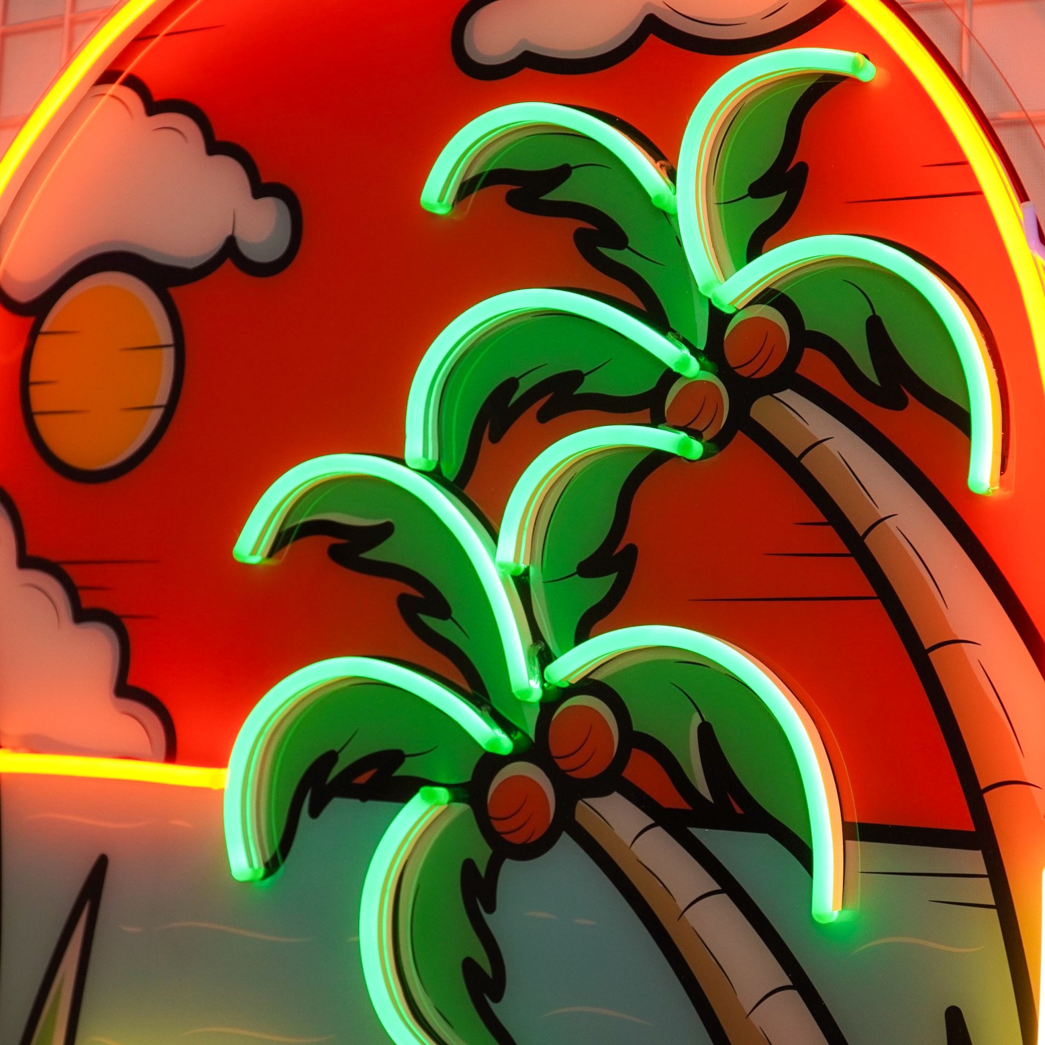 Hot Beach LED Neon Sign Light Pop Art