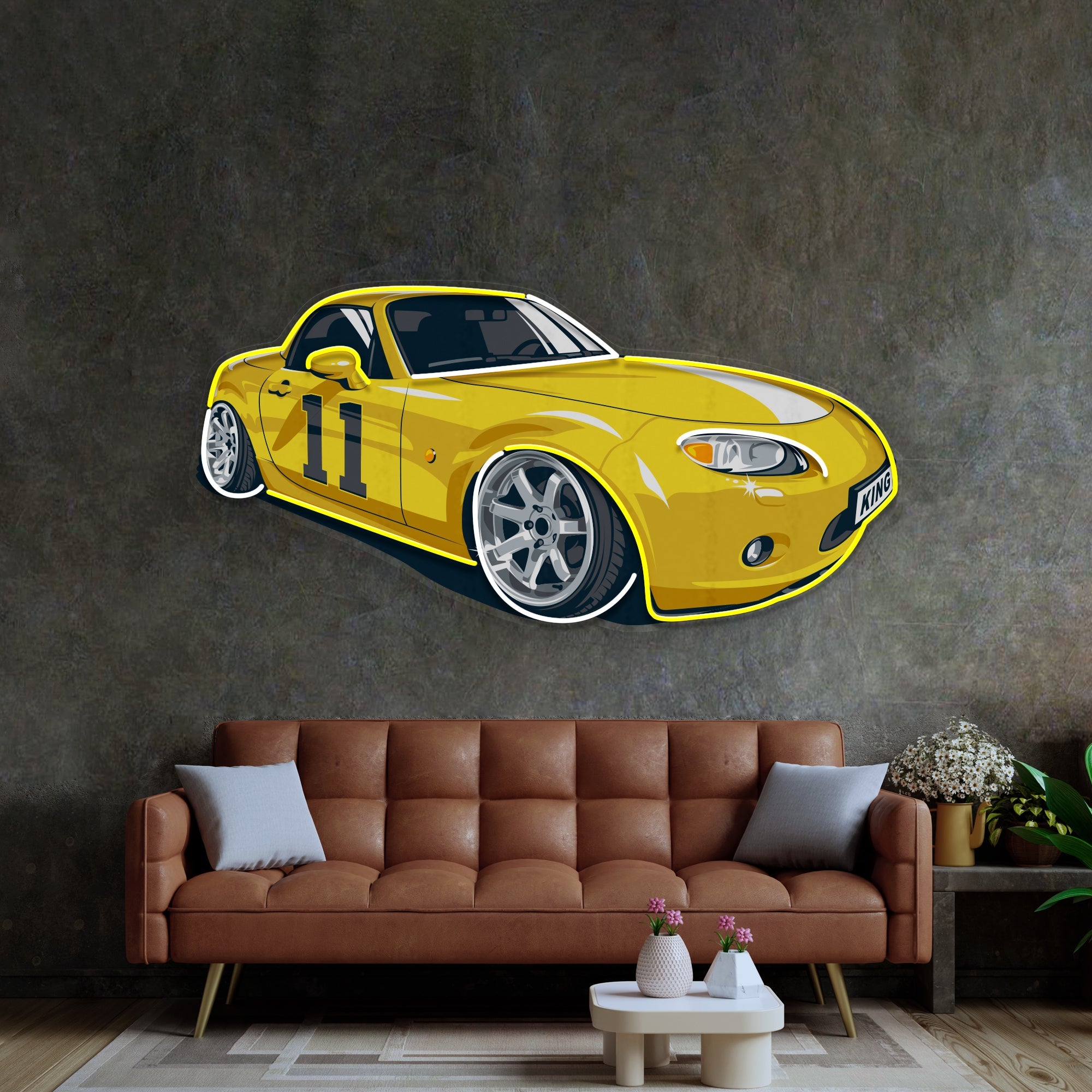 Japanese Old Drift Car LED Neon Sign Light Pop Art