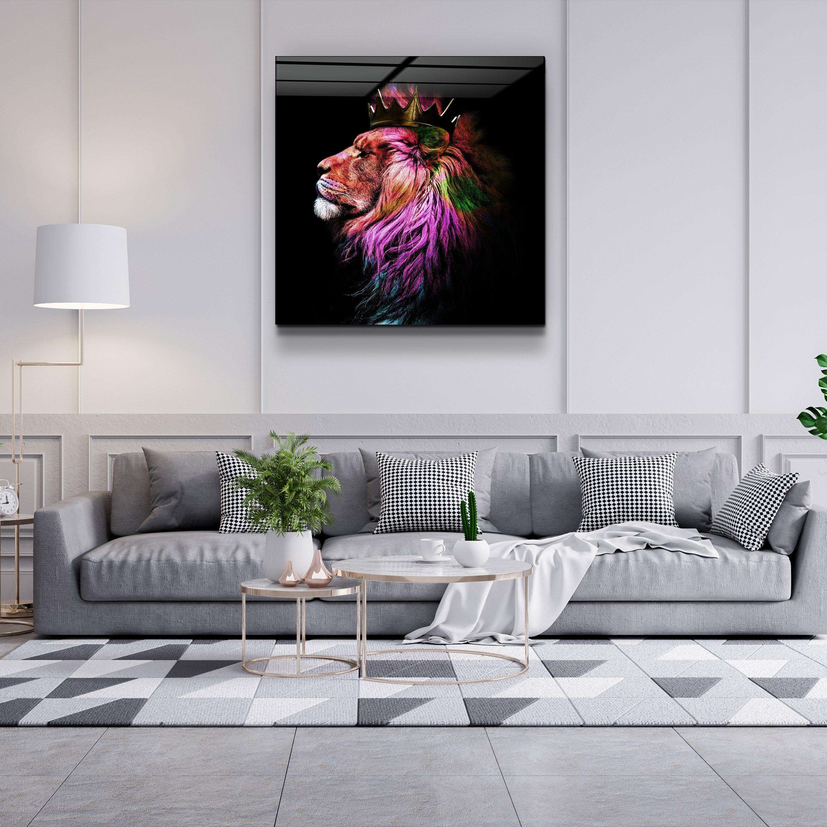 The King | Designer's Collection Glass Wall Art