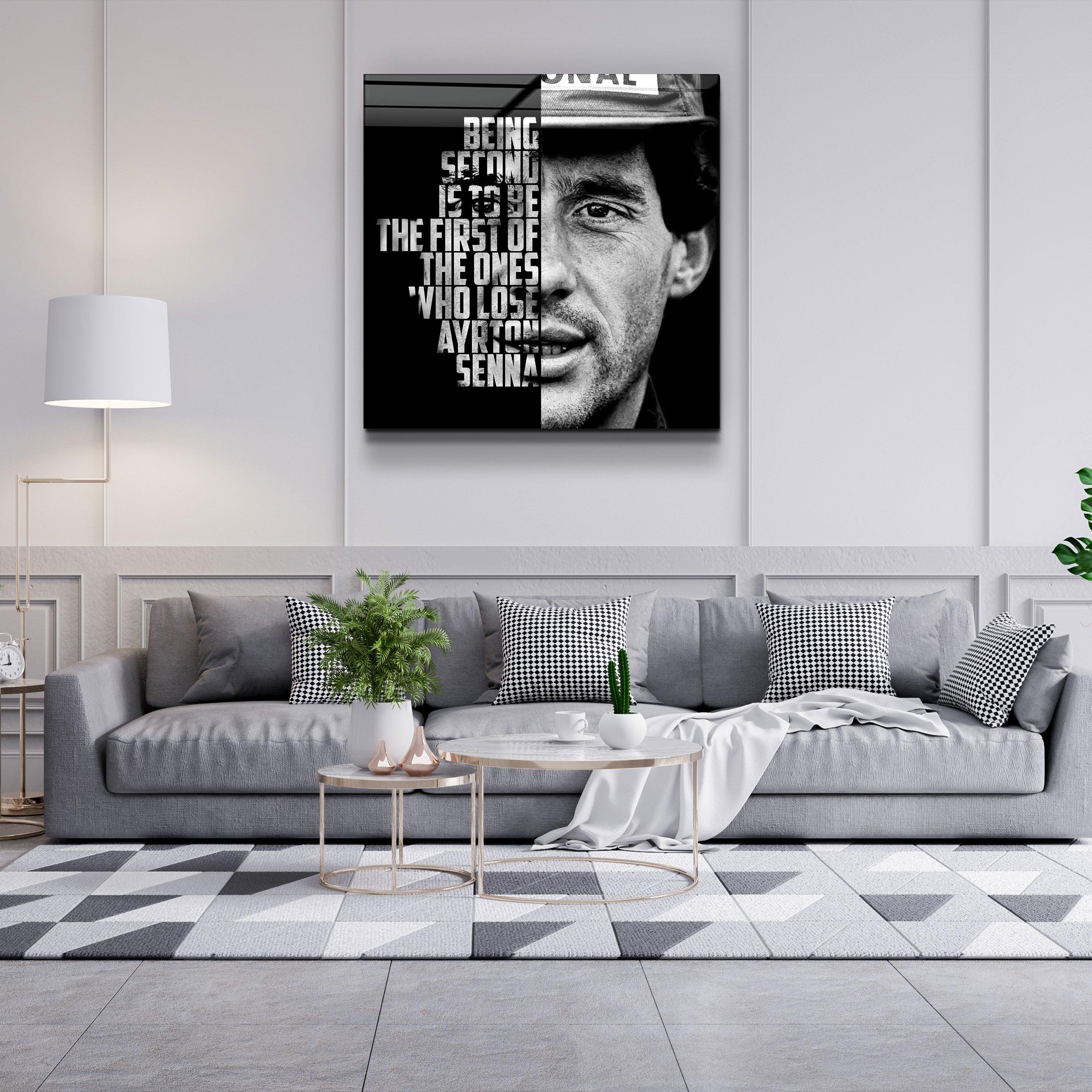・"Ayrton Senna"・Designers Collection Glass Wall Art - ArtDesigna Glass Printing Wall Art