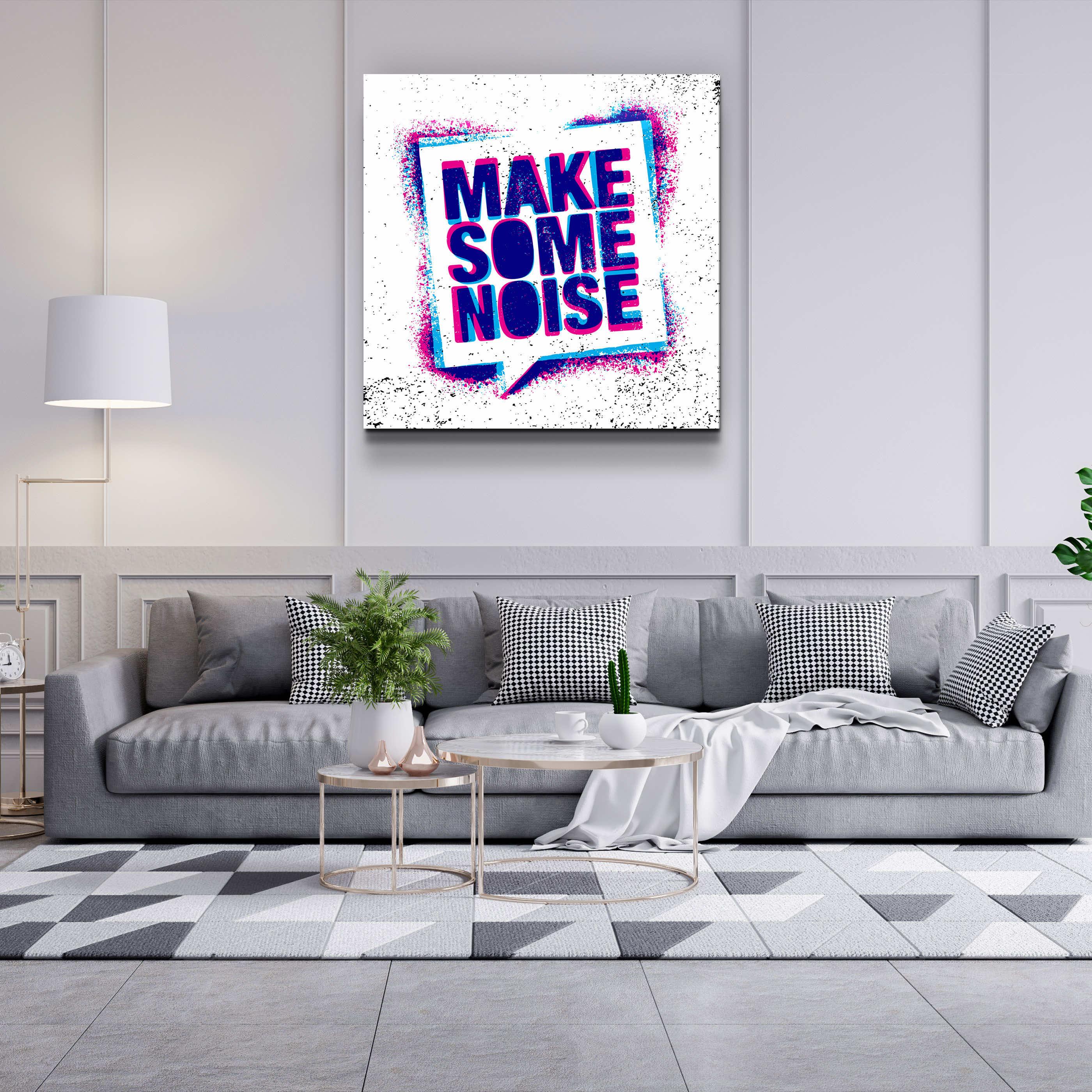 ."Make Some Noise". Designer's Collection Glass Wall Art