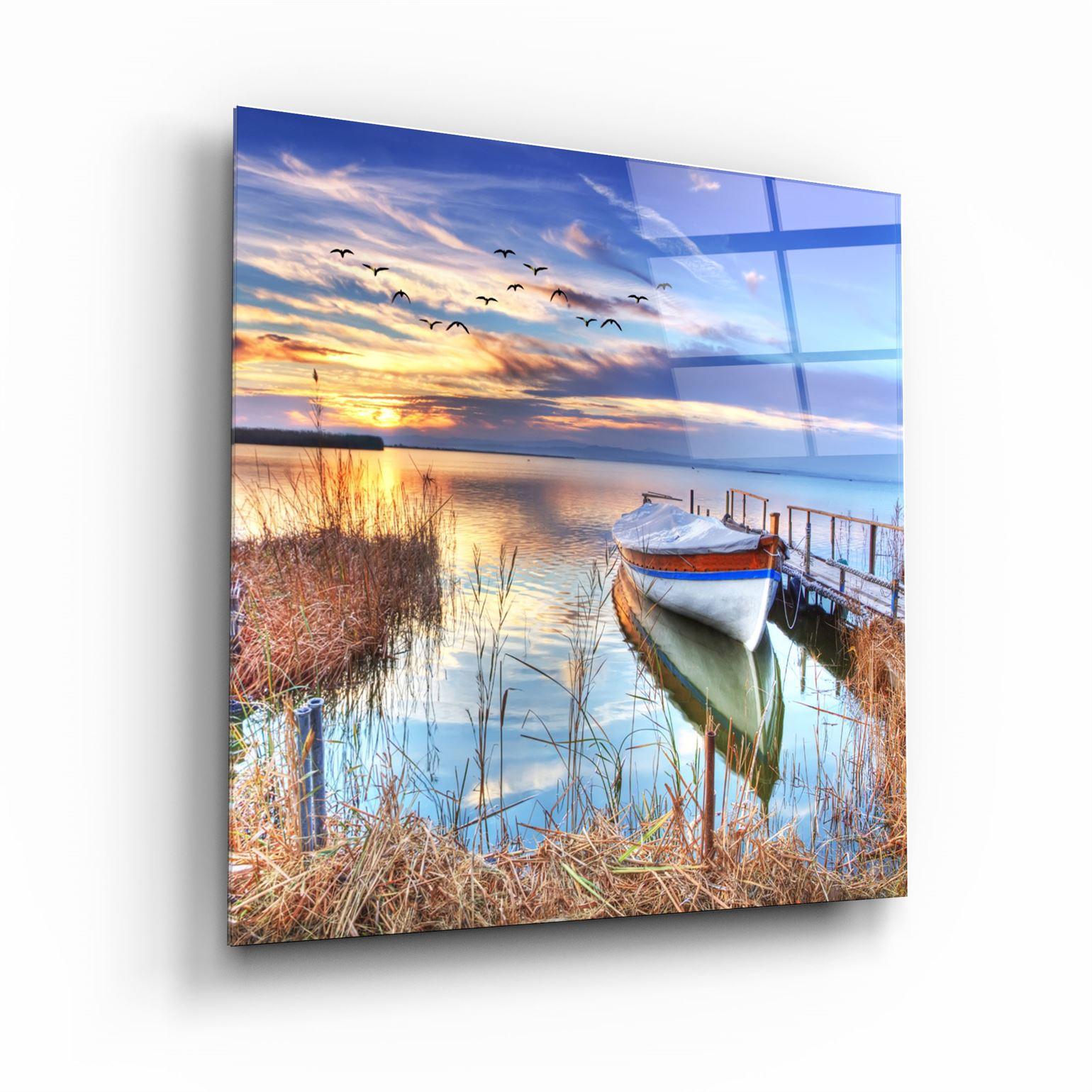 ・"Lake Landscape"・Glass Wall Art