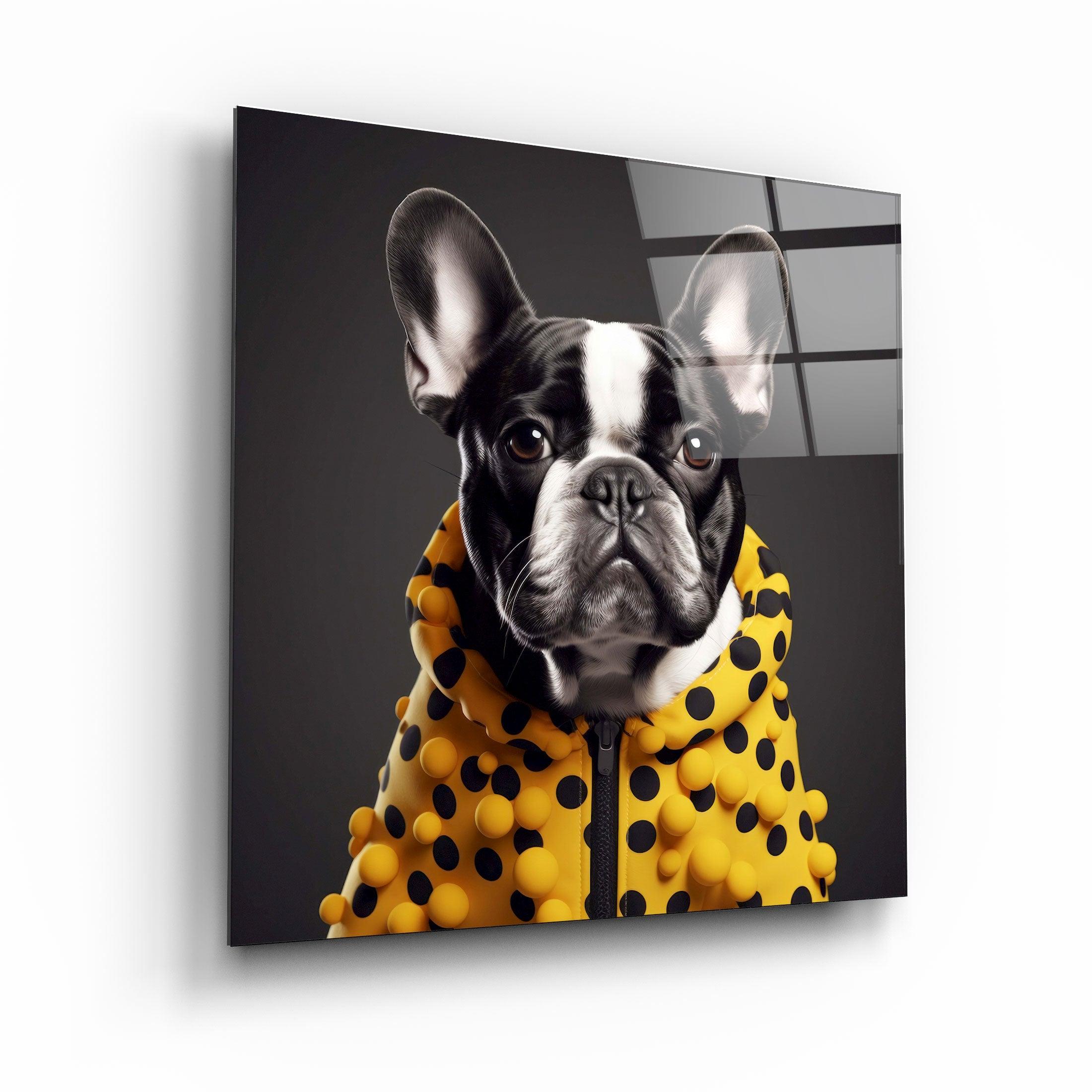 ."Stylish Dogs - V3". Designer's Collection Glass Wall Art