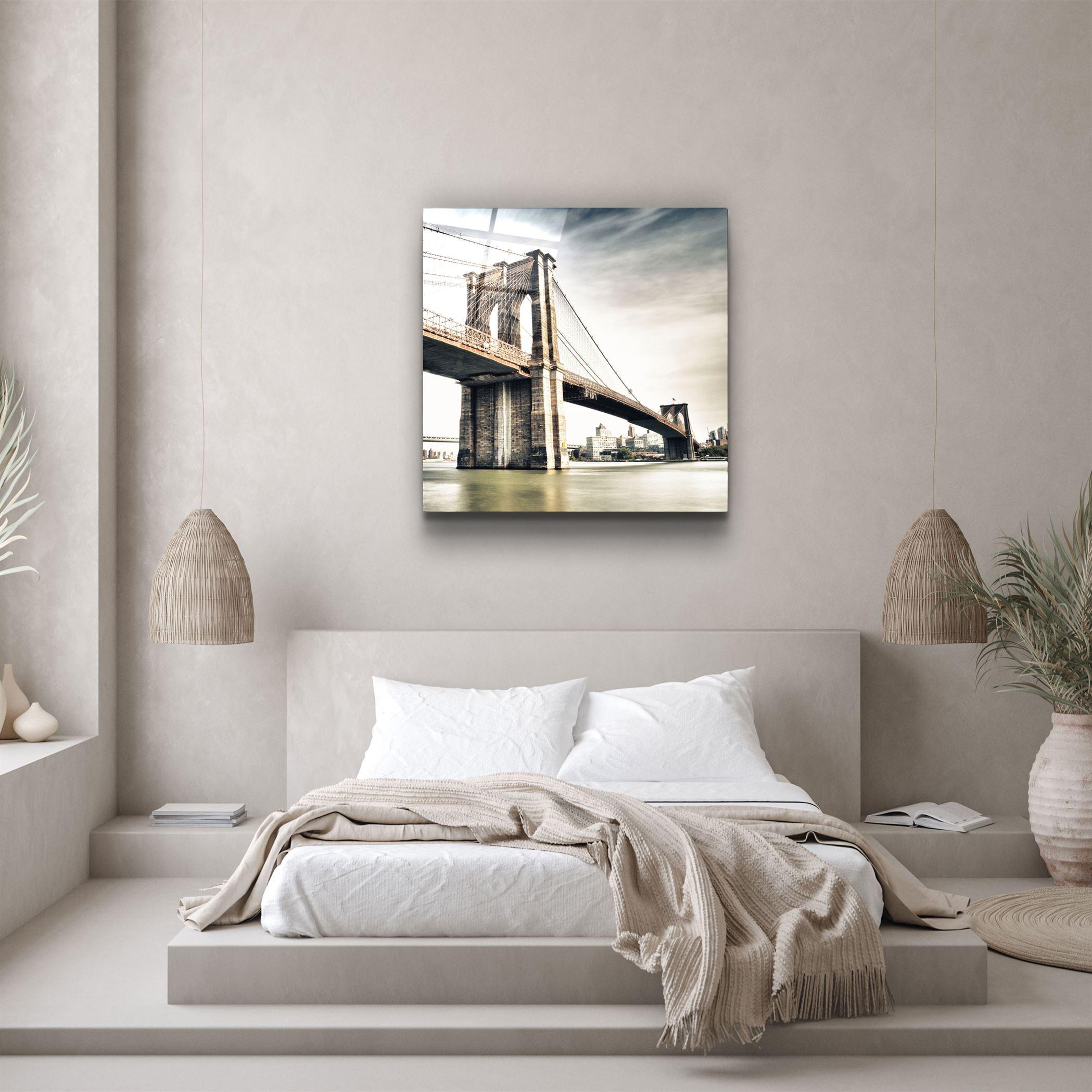・"Brooklyn Bridge"・Glass Wall Art