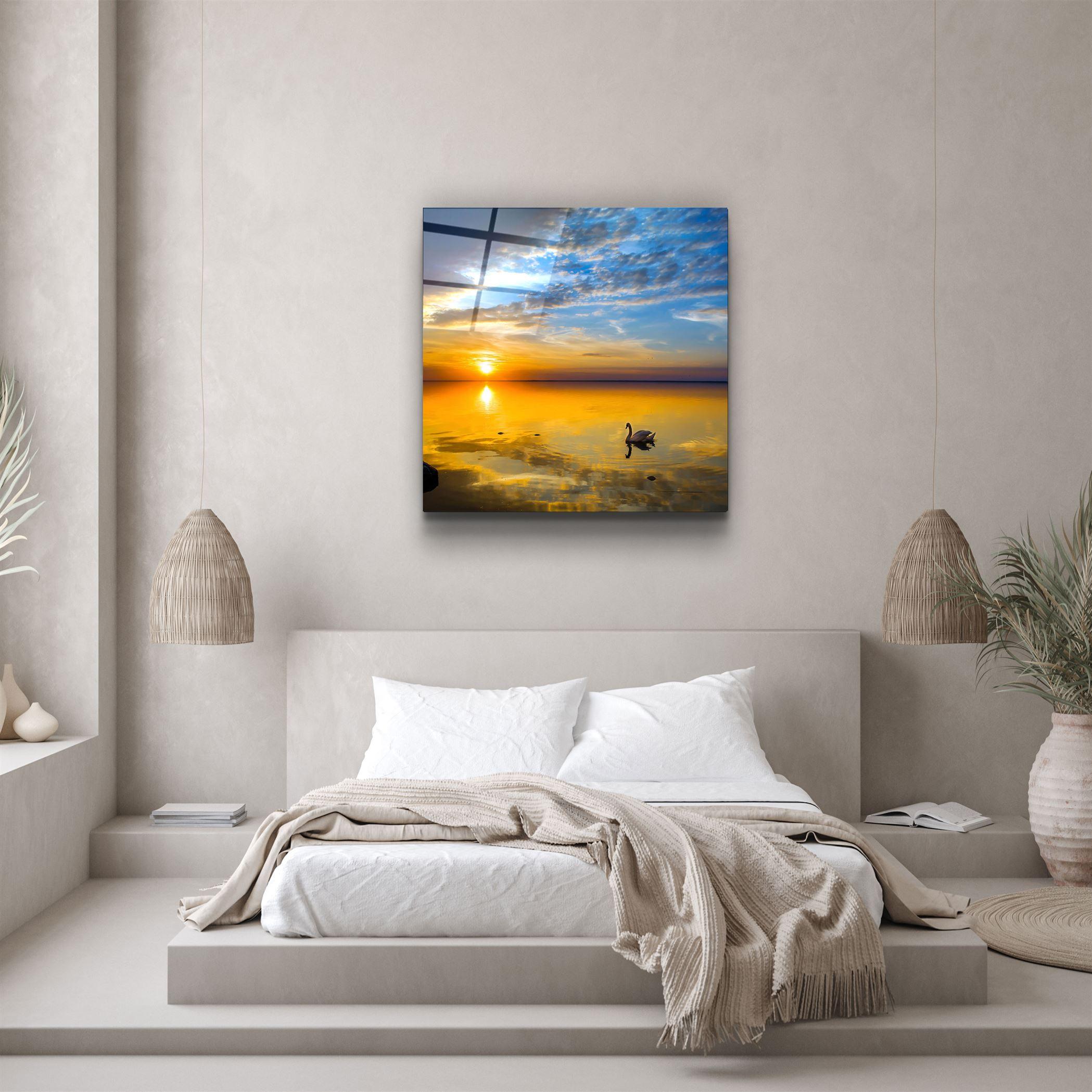 ・"Sunset"・Glass Wall Art