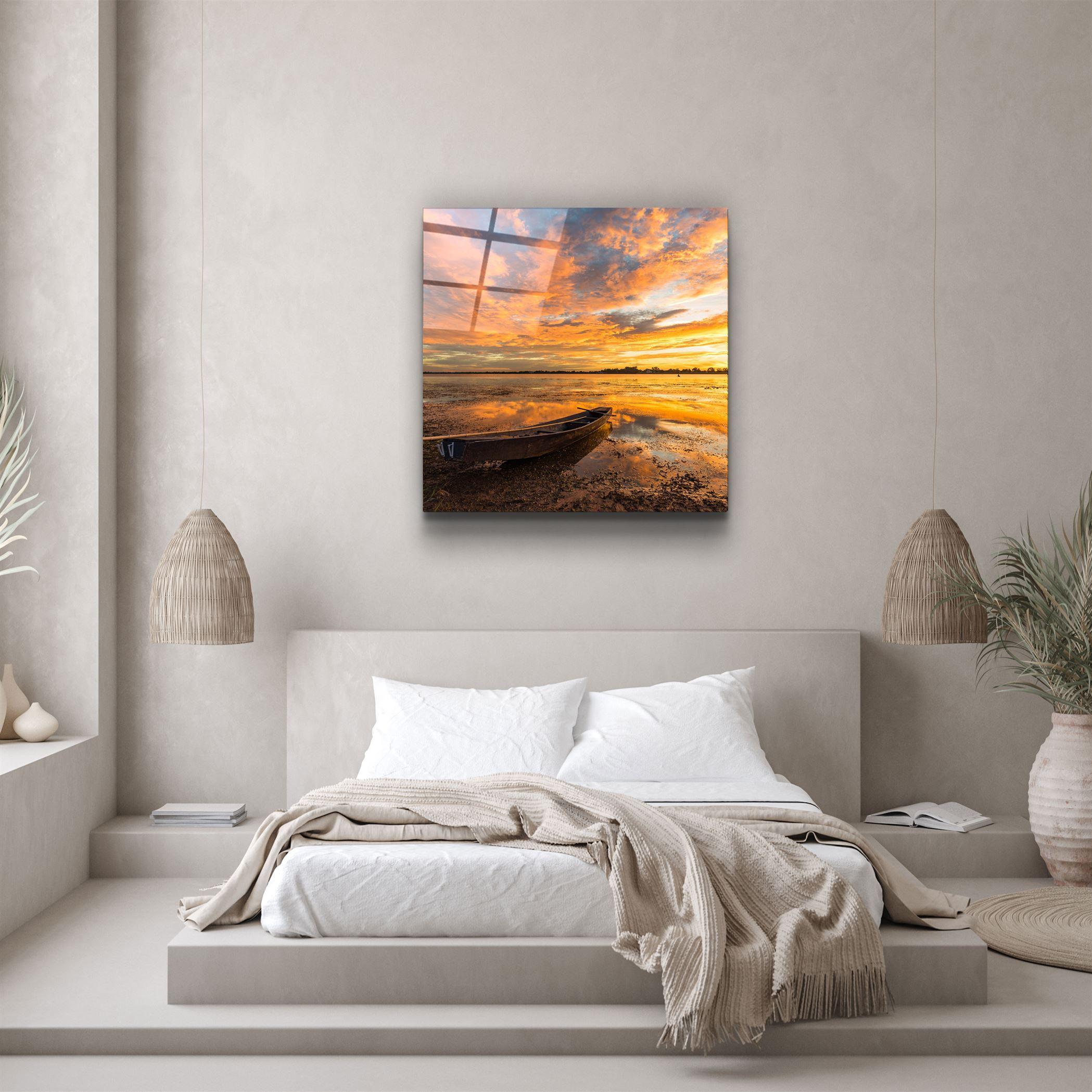 ・"Lake"・Glass Wall Art