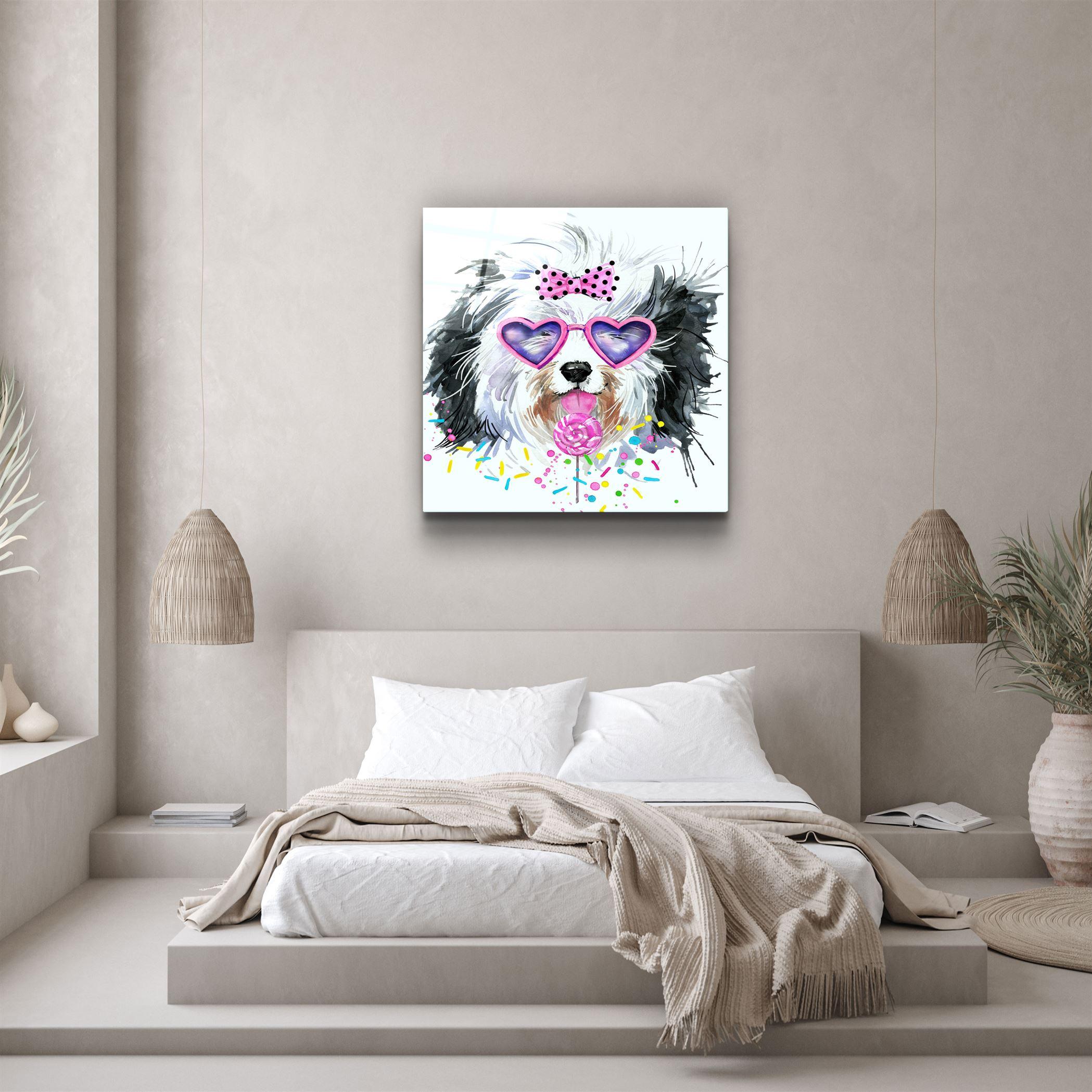 ・"Cute Dog"・Glass Wall Art