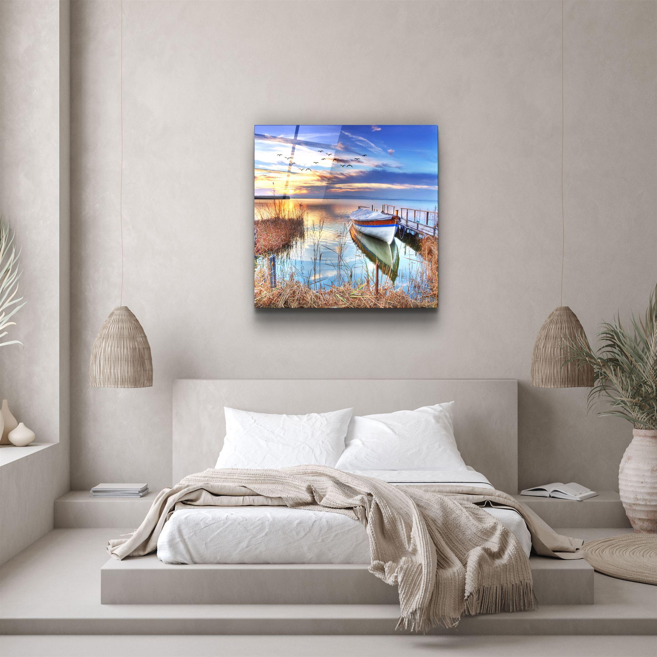 ・"Lake Landscape"・Glass Wall Art