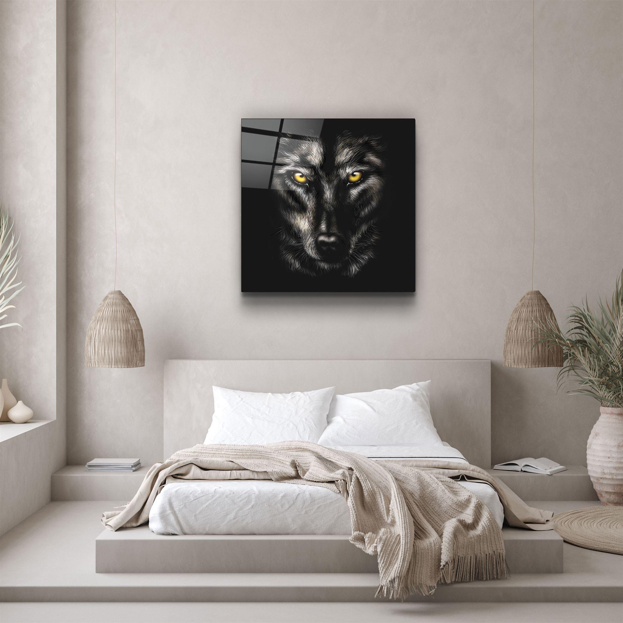 ・"Yellow eyes"・Glass Wall Art