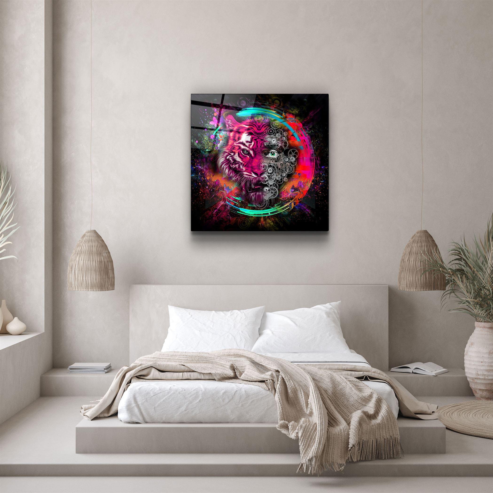 ・"Abstract Tiger"・Glass Wall Art